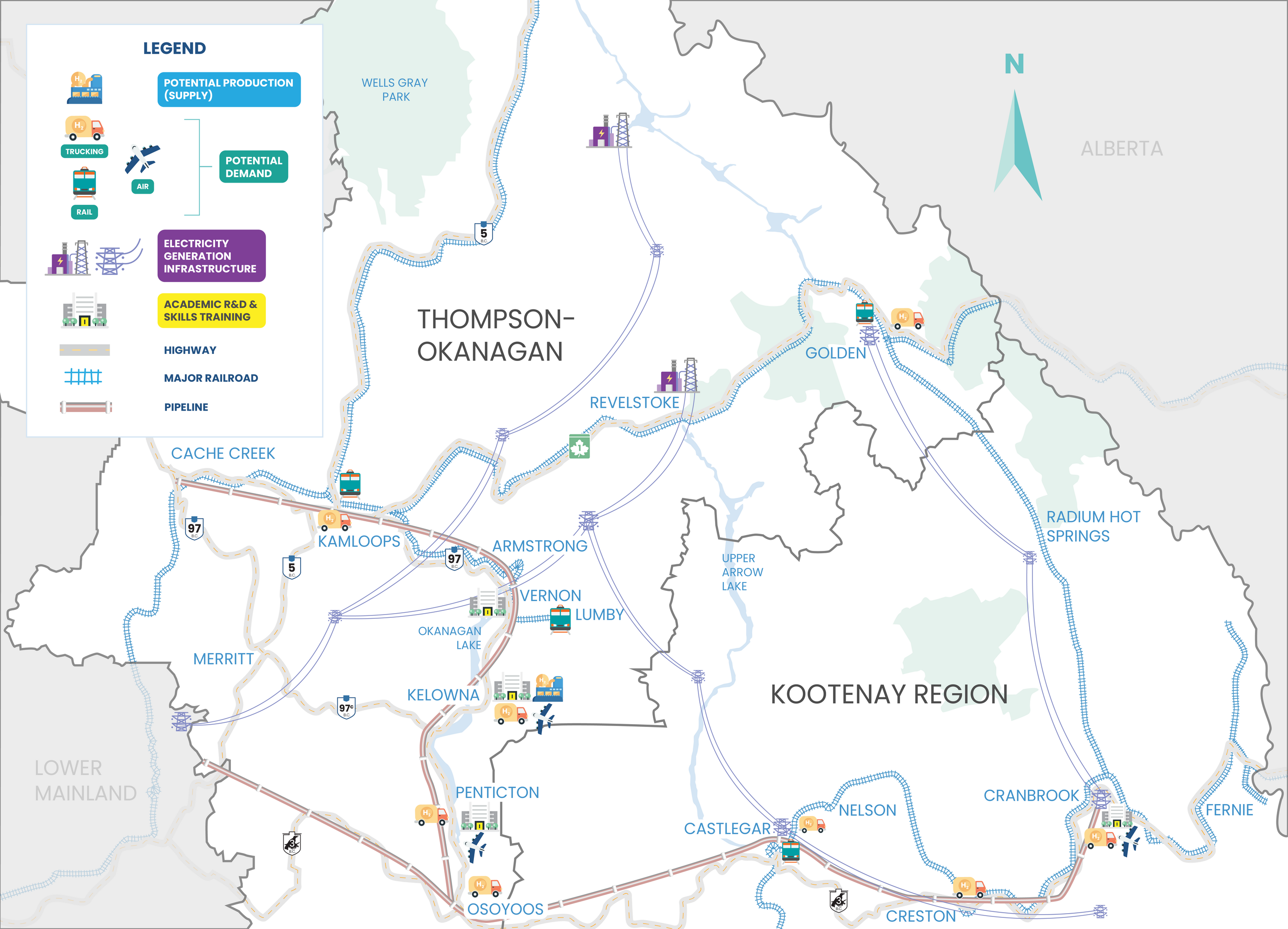 Southern Interior BC Map