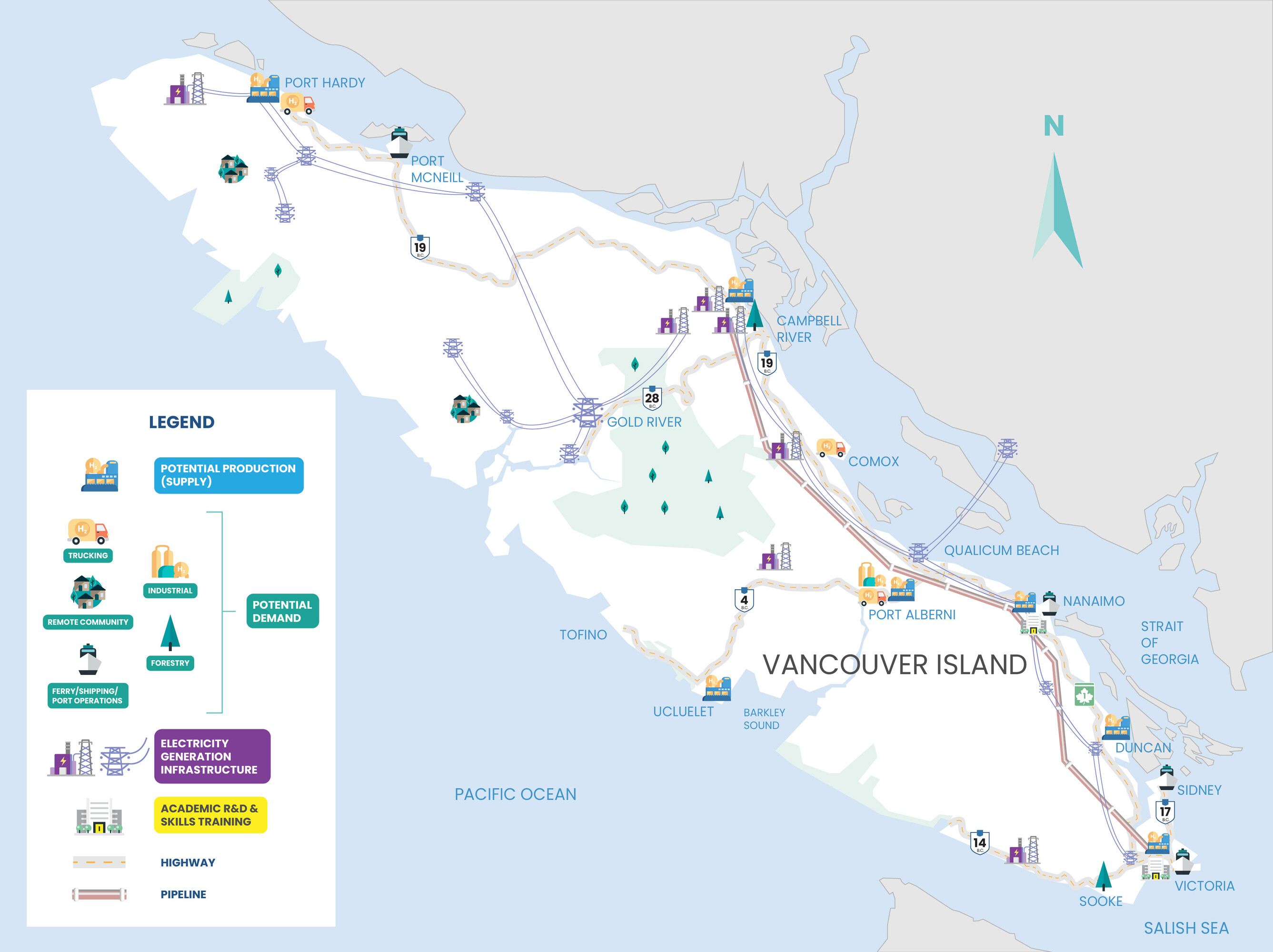 Vancouver Island BC Map