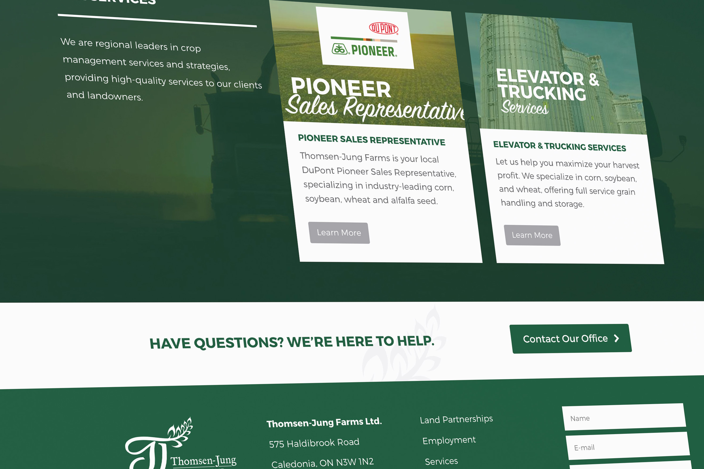 TJ Farms Services design