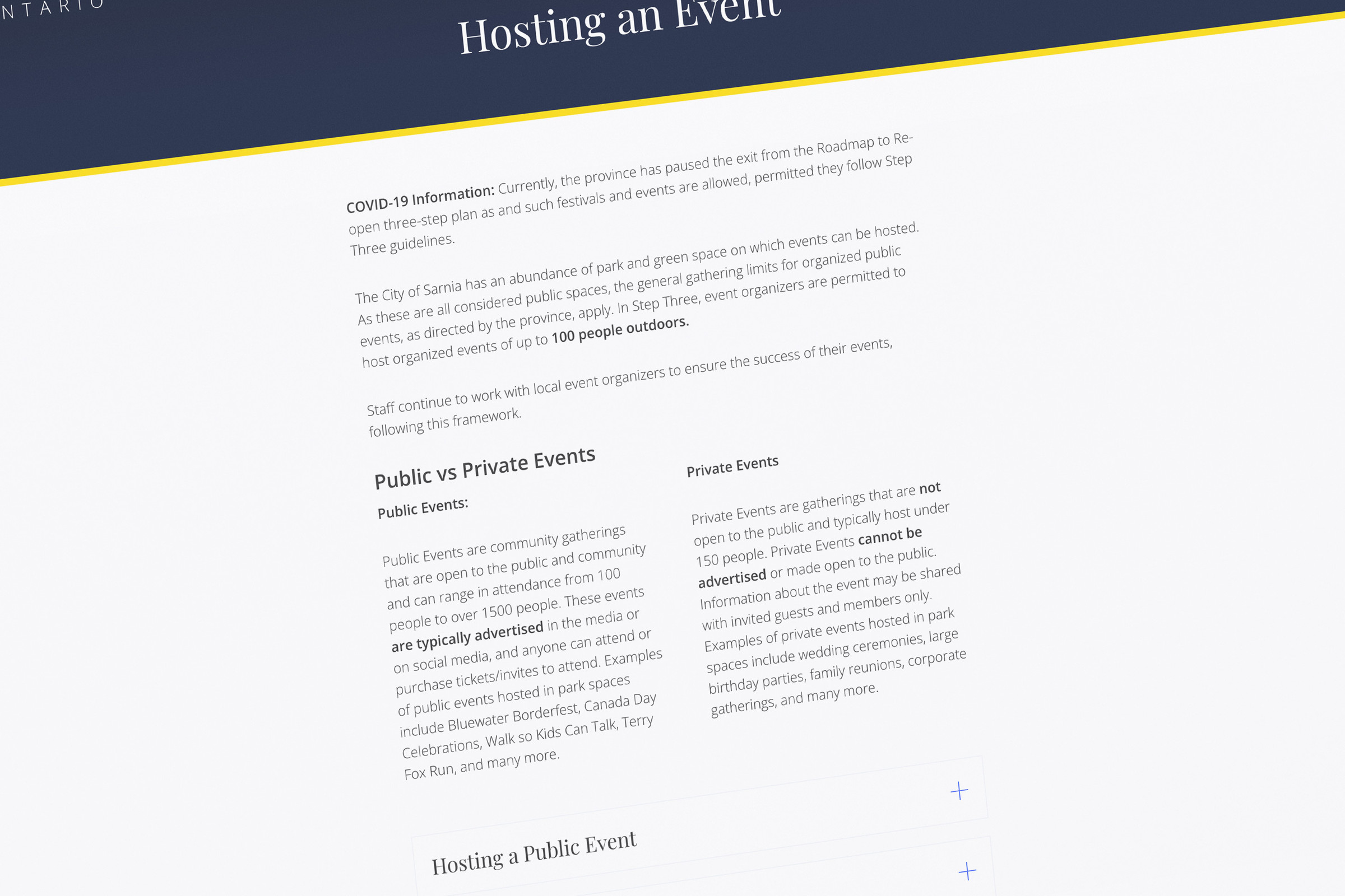 Flexible Gutenberg content accordion allows for content to be dynamically displayed as requested.