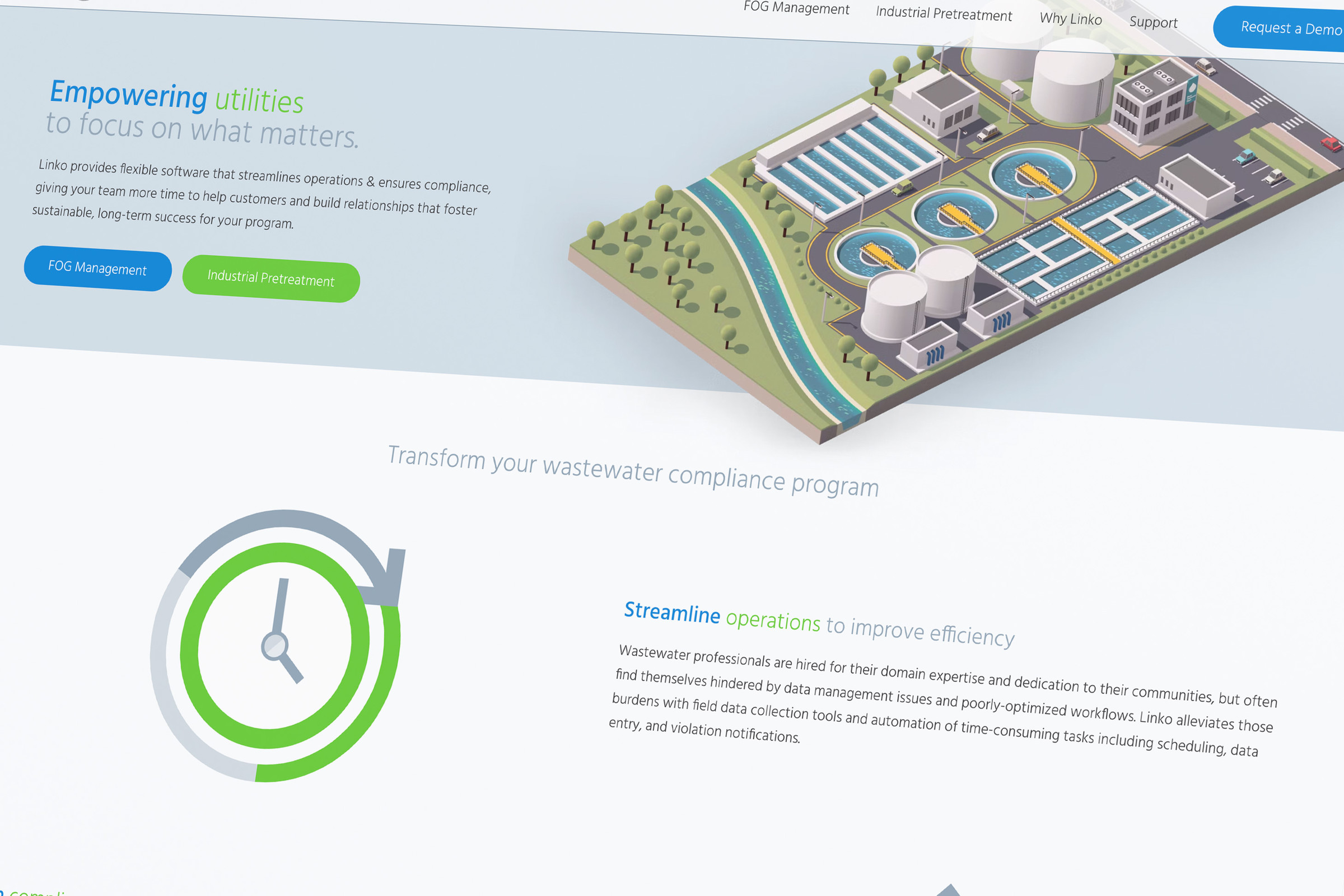 Linko Technology Website Design - A new web platform driving better results from existing robust marketing efforts.