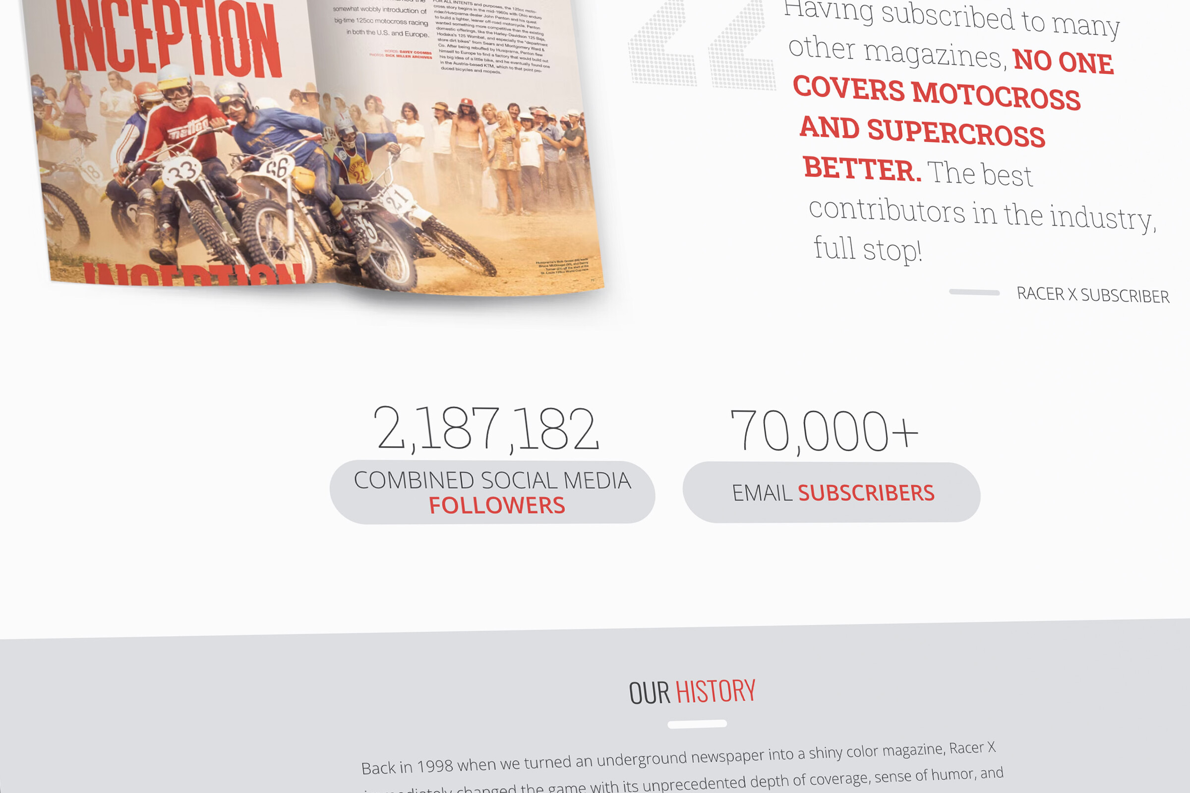 Racer X Media Kit - The Racer X Media Kit is creating an engaging and seamless experience for advertising partners. 