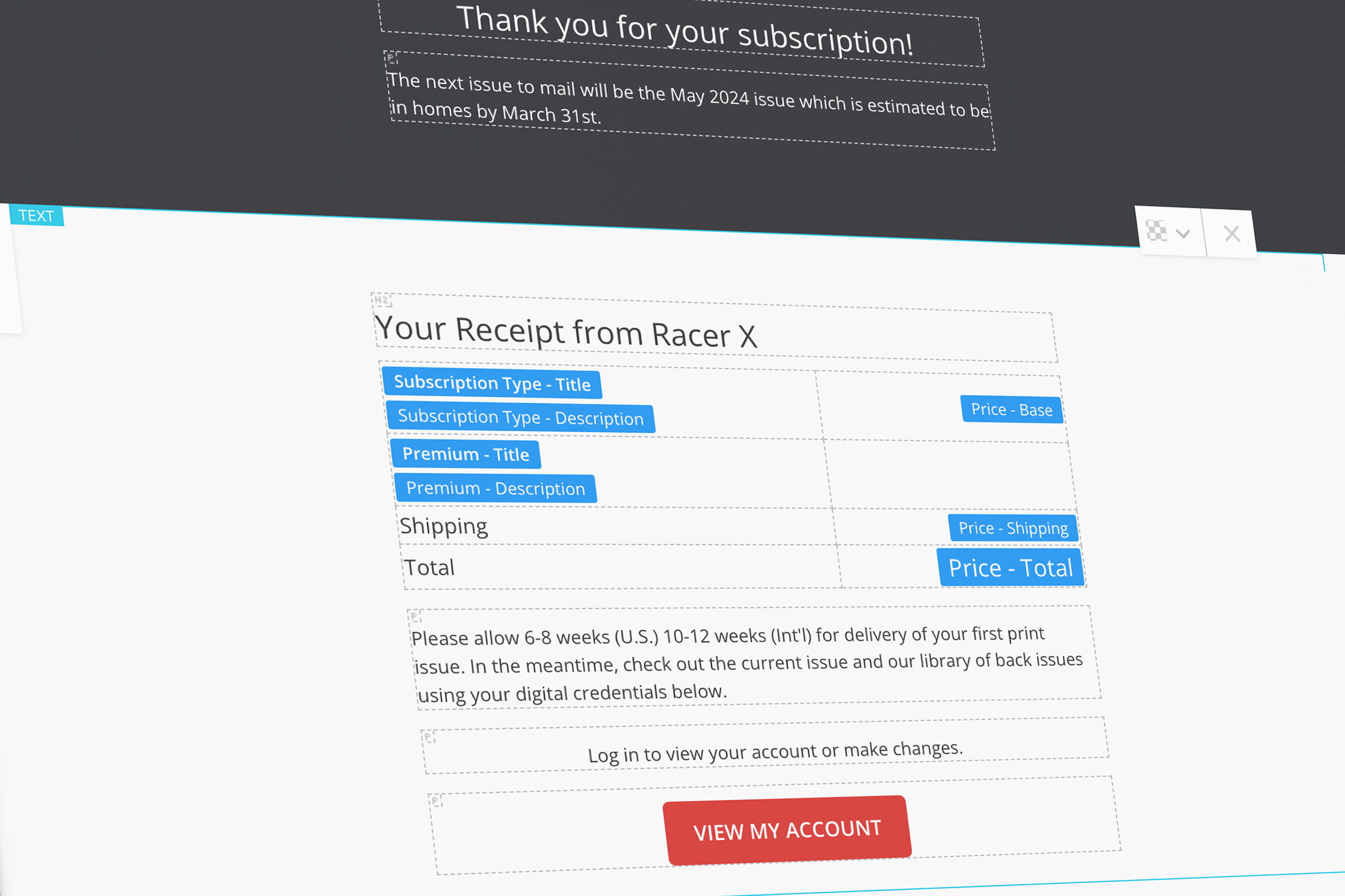 Racer X Subscription Manager - A full featured subscription management solution for a leading motocross publication.