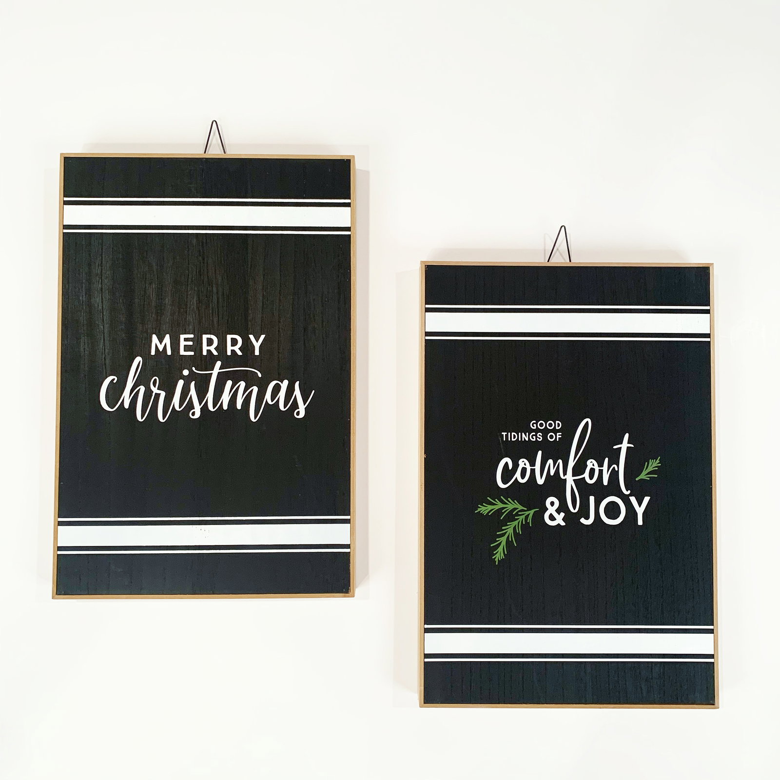 Holiday Time Christmas Hanging Signs