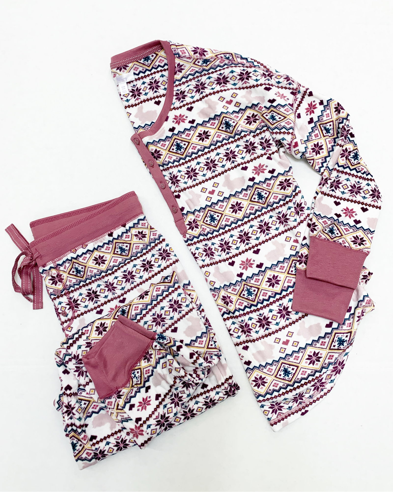 Secret Treasures Fair Isle Pajama Set