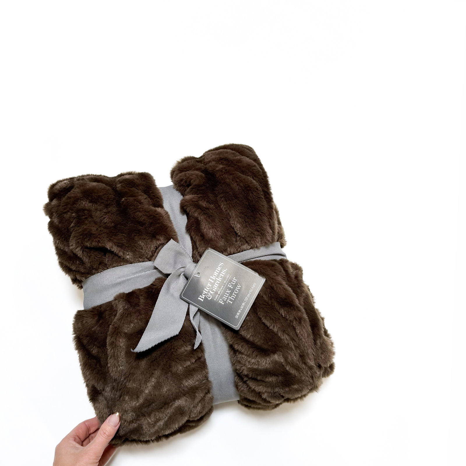 Better Homes & Gardens Faux Fur and Mink Throw Blanket at Walmart