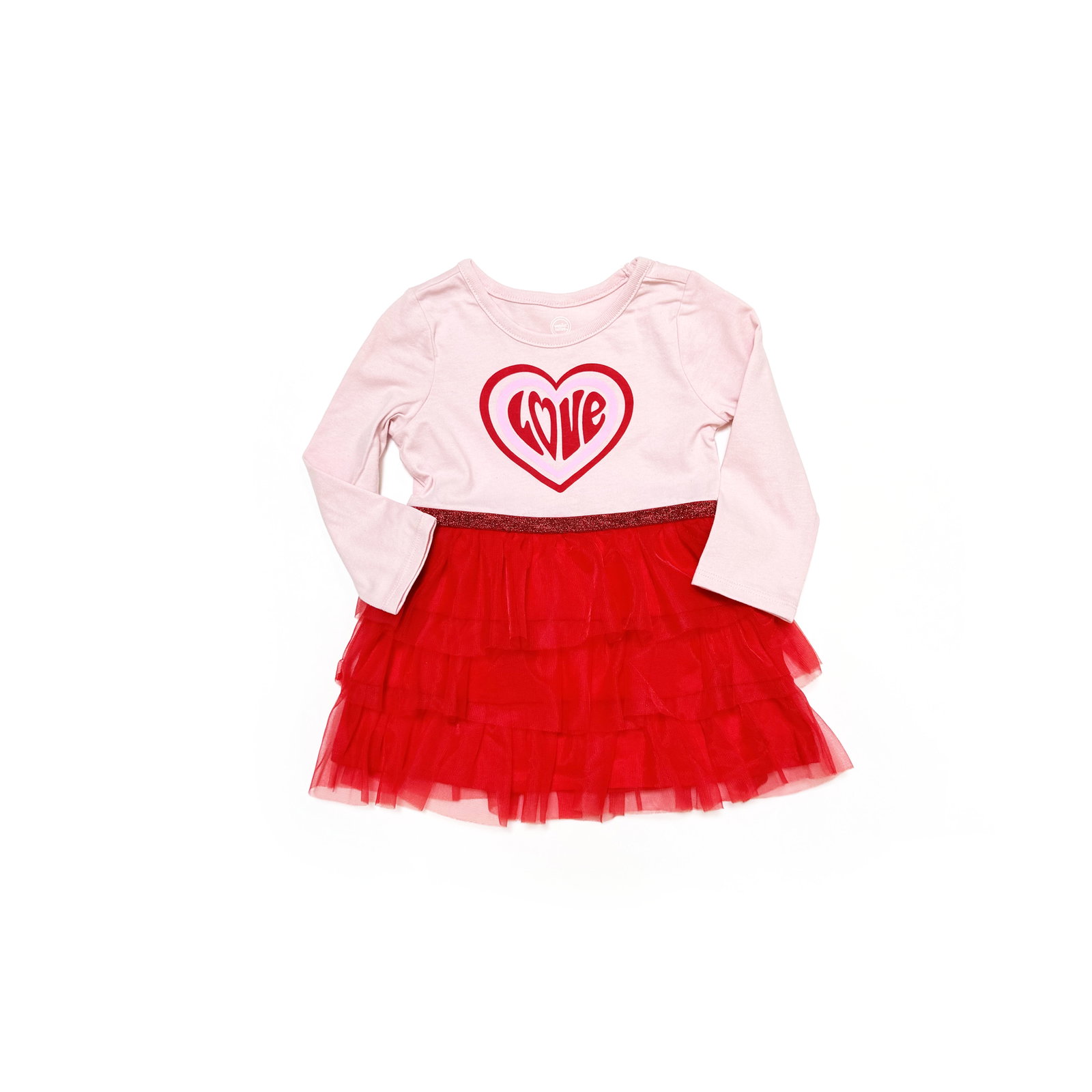 Wonder Nation Valentine’s Day Toddler Girl Long Sleeve Tutu and Knit Dress