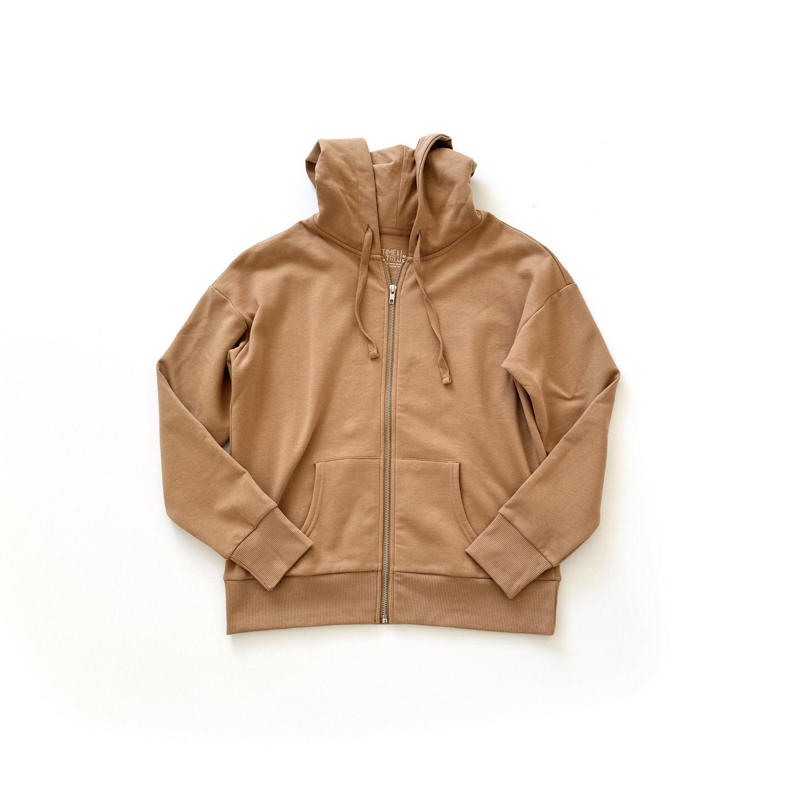 Time and Tru Zip Up Hoodie with Pockets