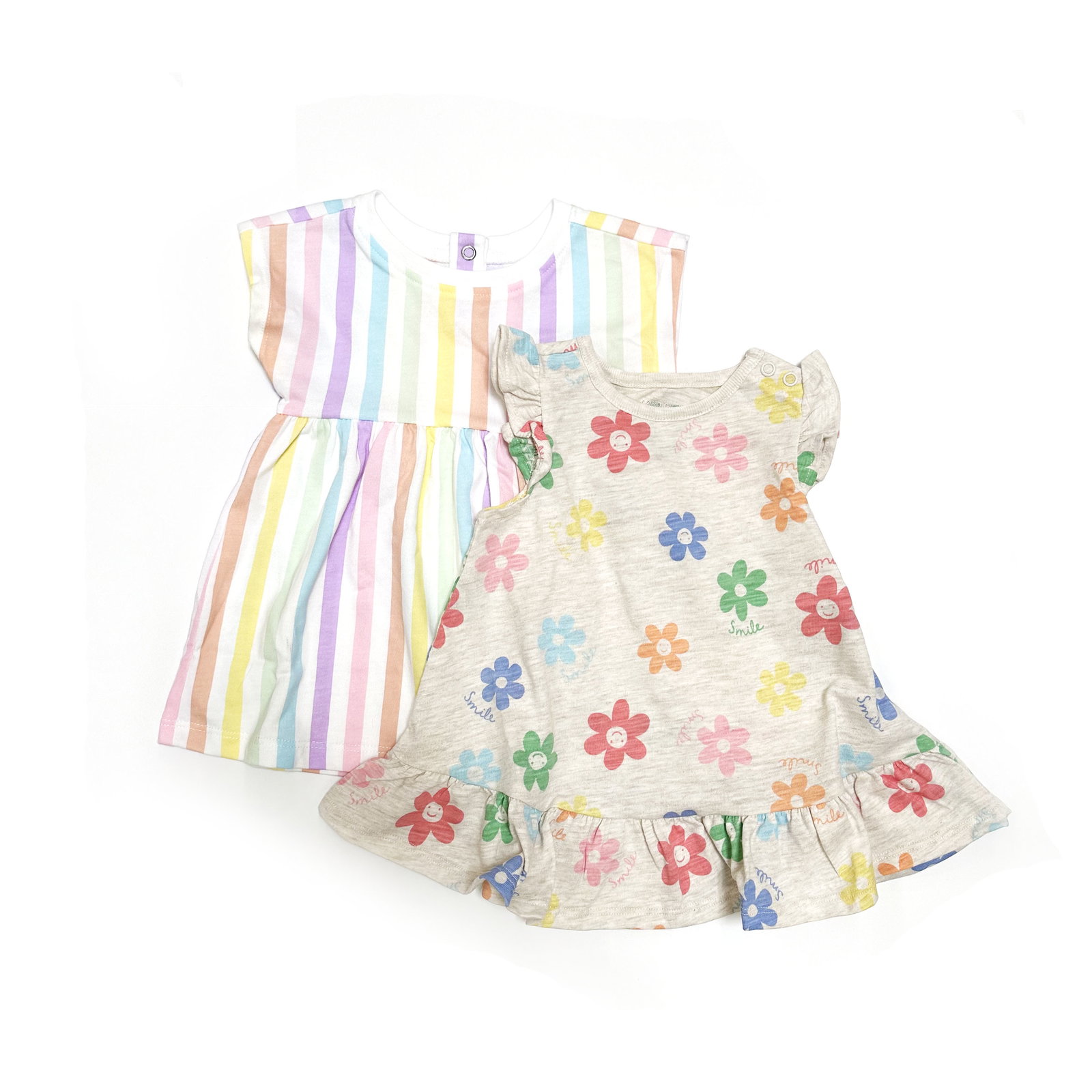 Garanimals Baby Girl Short and Ruffle Sleeve Dresses