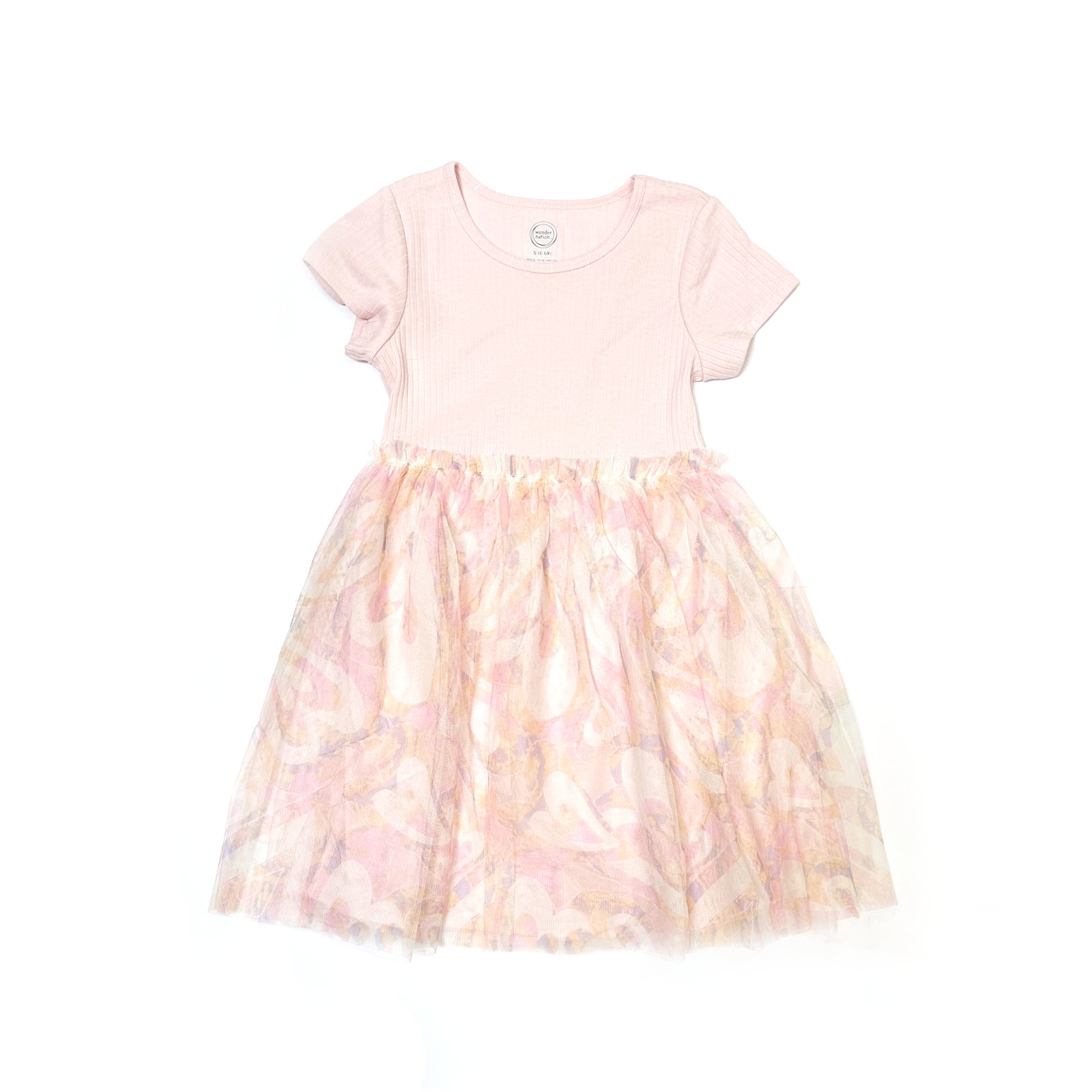 Wonder Nation Girls Short Sleeve Tutu Dress
