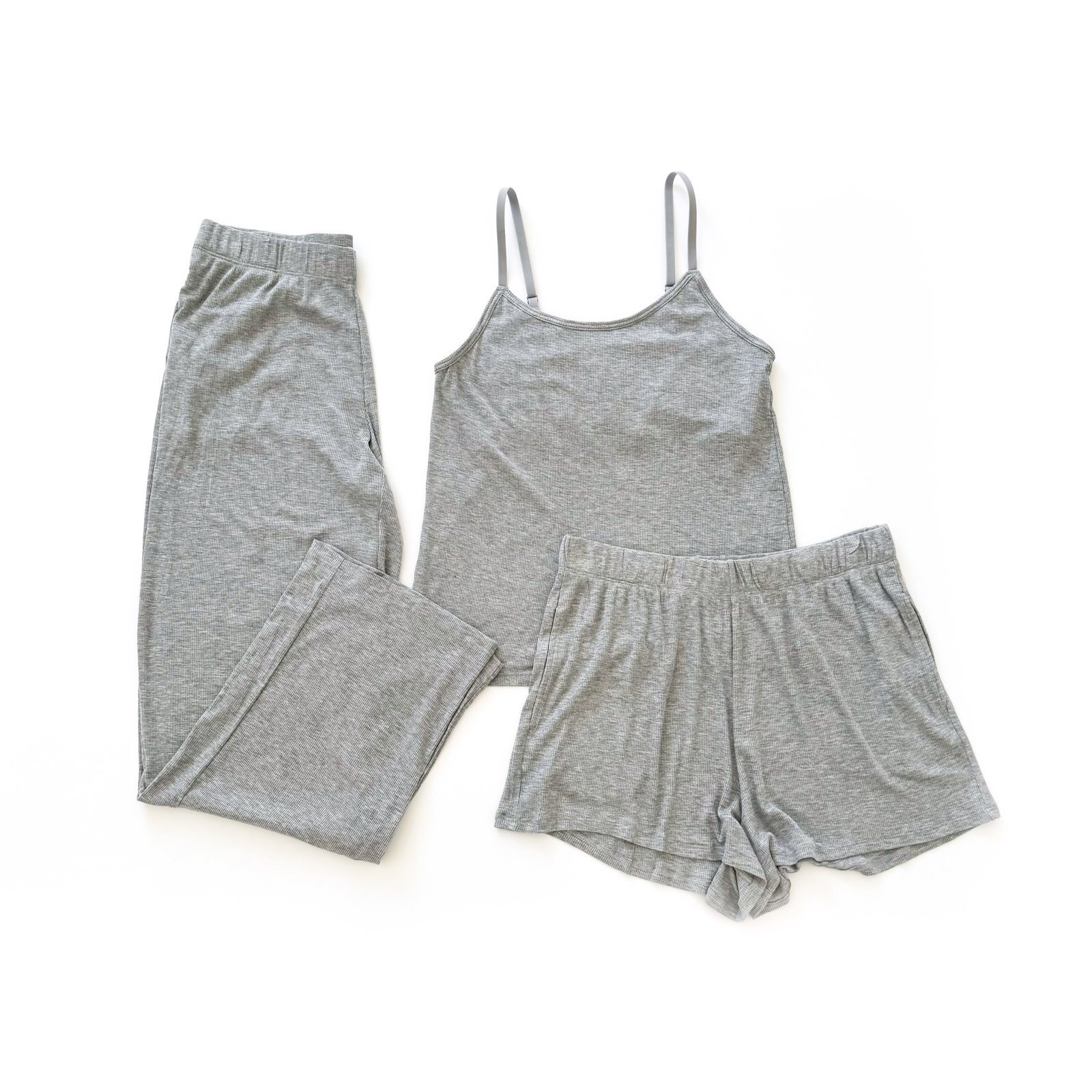 Joyspun Ribbed Knit Sleep Camisole, Sleep Shorts and Sleep Pants