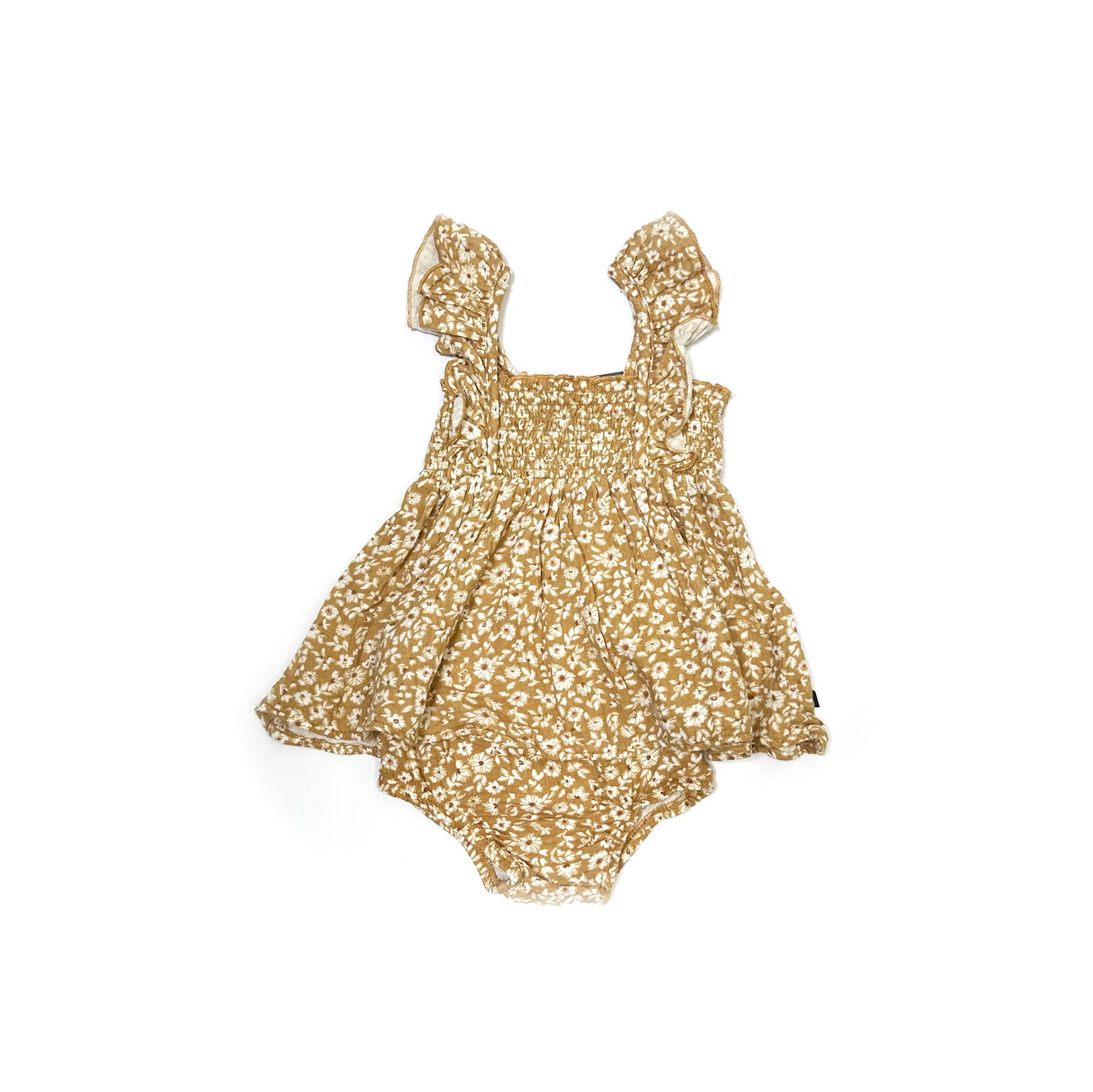 Modern Moments By Gerber Baby Girl Ruffle Sleeve Dress and Diaper Cover