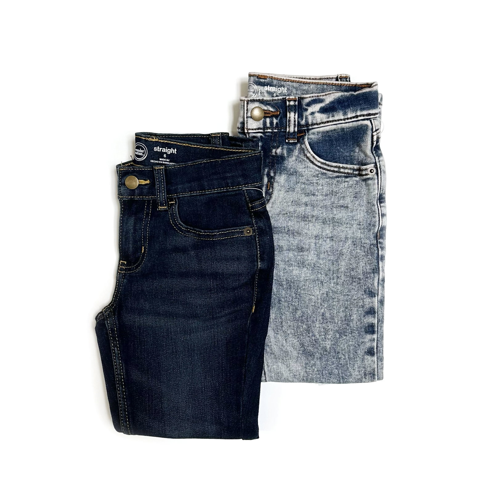 Wonder Nation Boys Vintage Straight Leg Denim Jeans