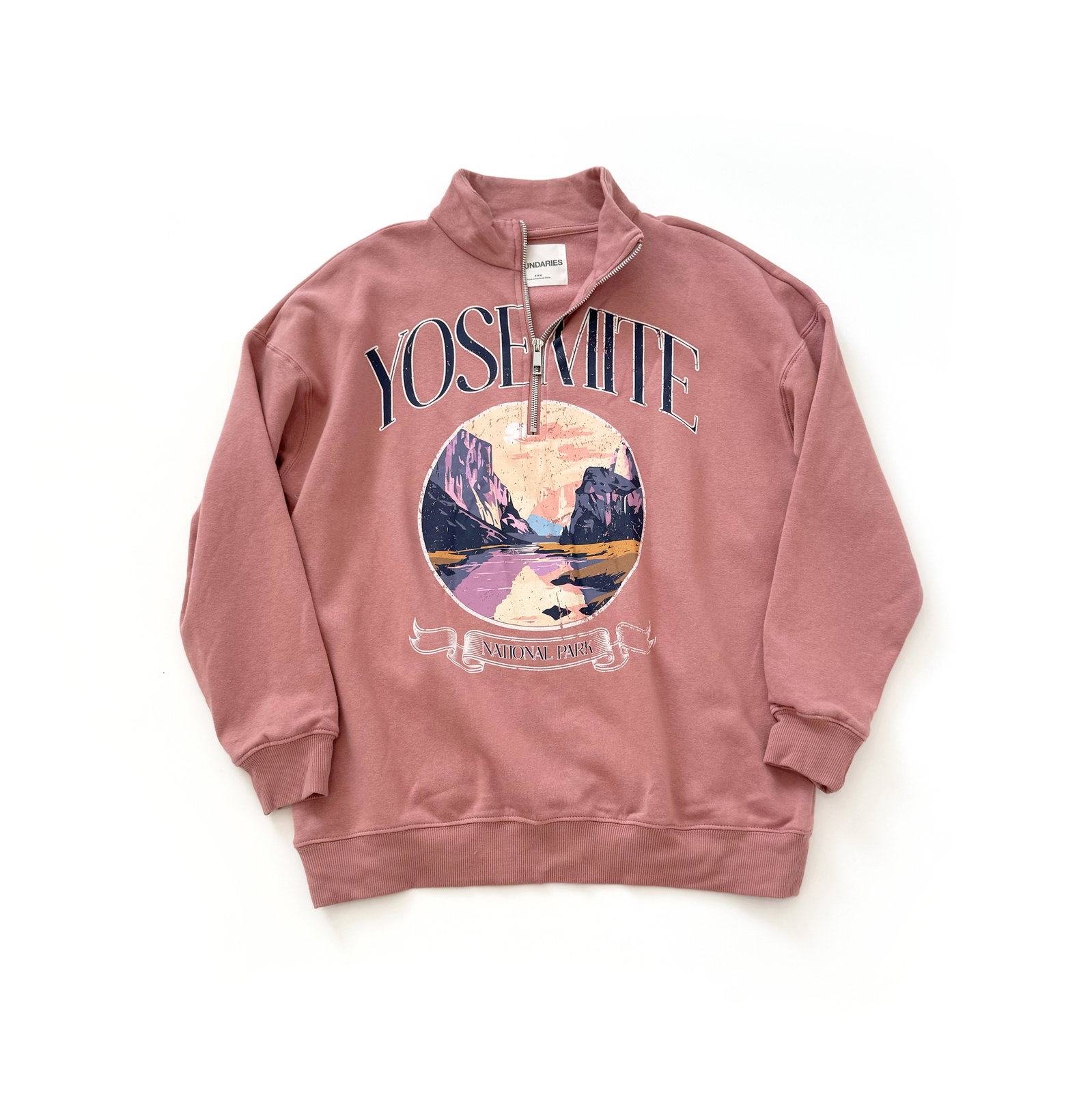 No Boundaries Quarter Zip Graphic Sweatshirt
