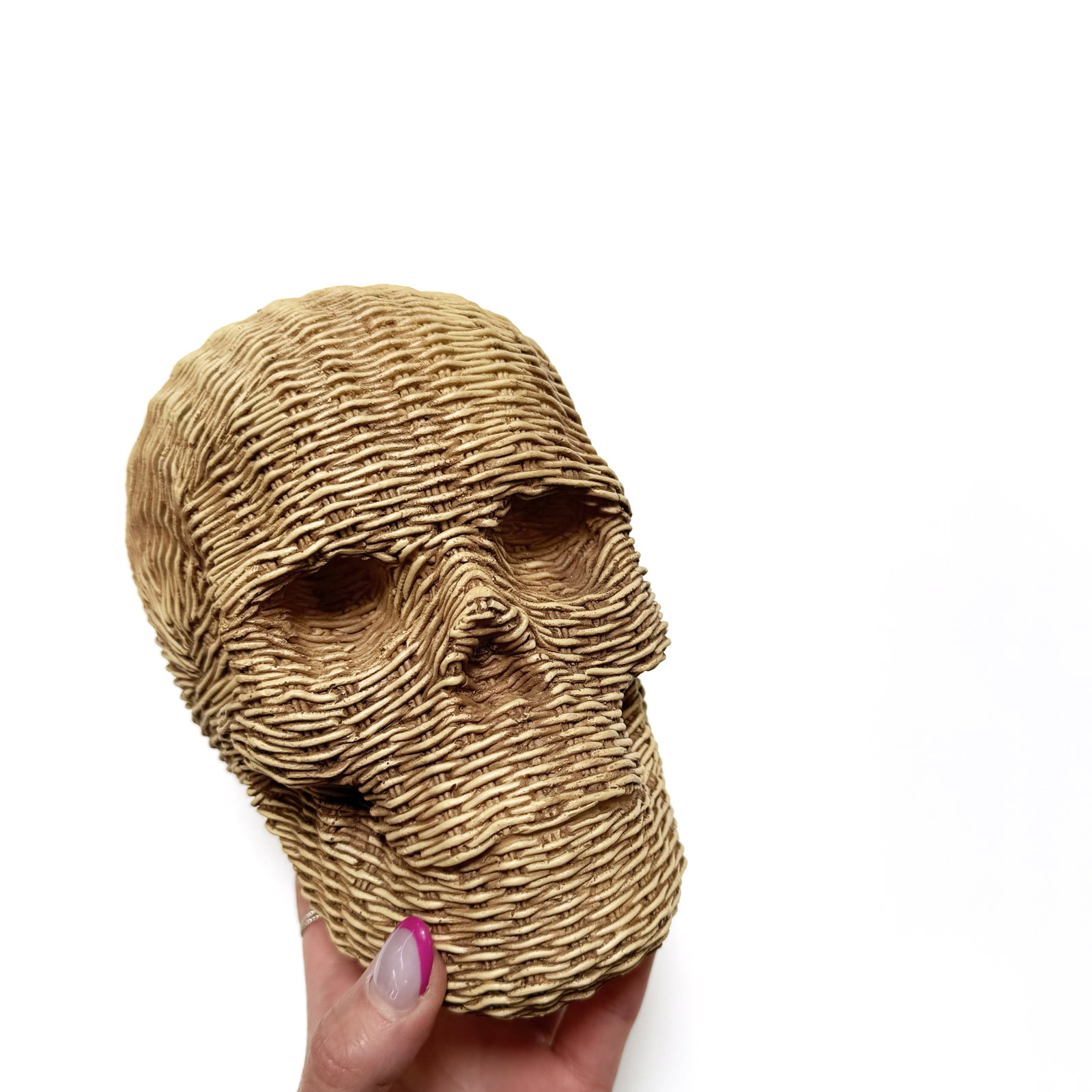 Way To Celebrate Faux Rattan Resin Skull