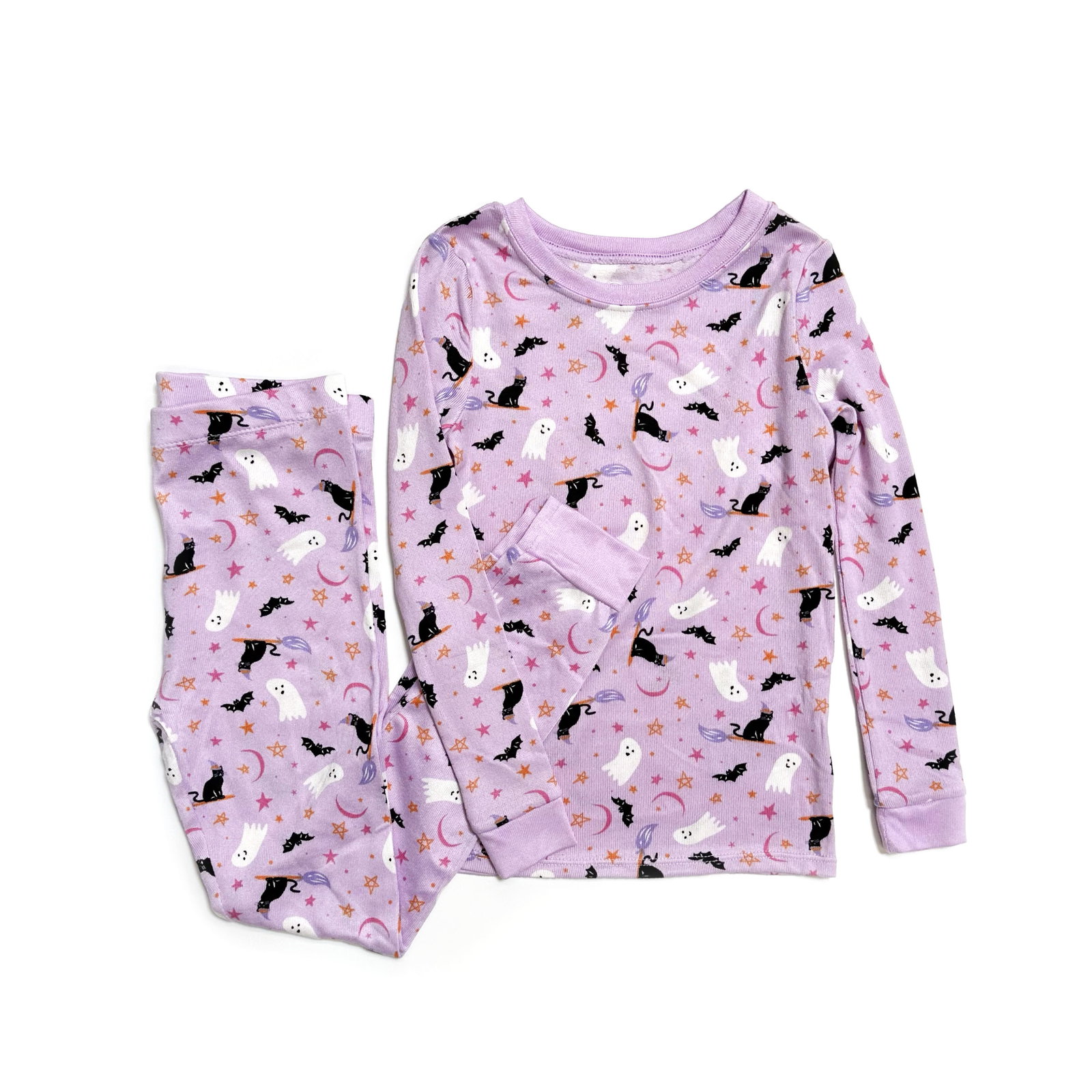 Wonder Nation Girls Halloween Tight Fit Pajama Set