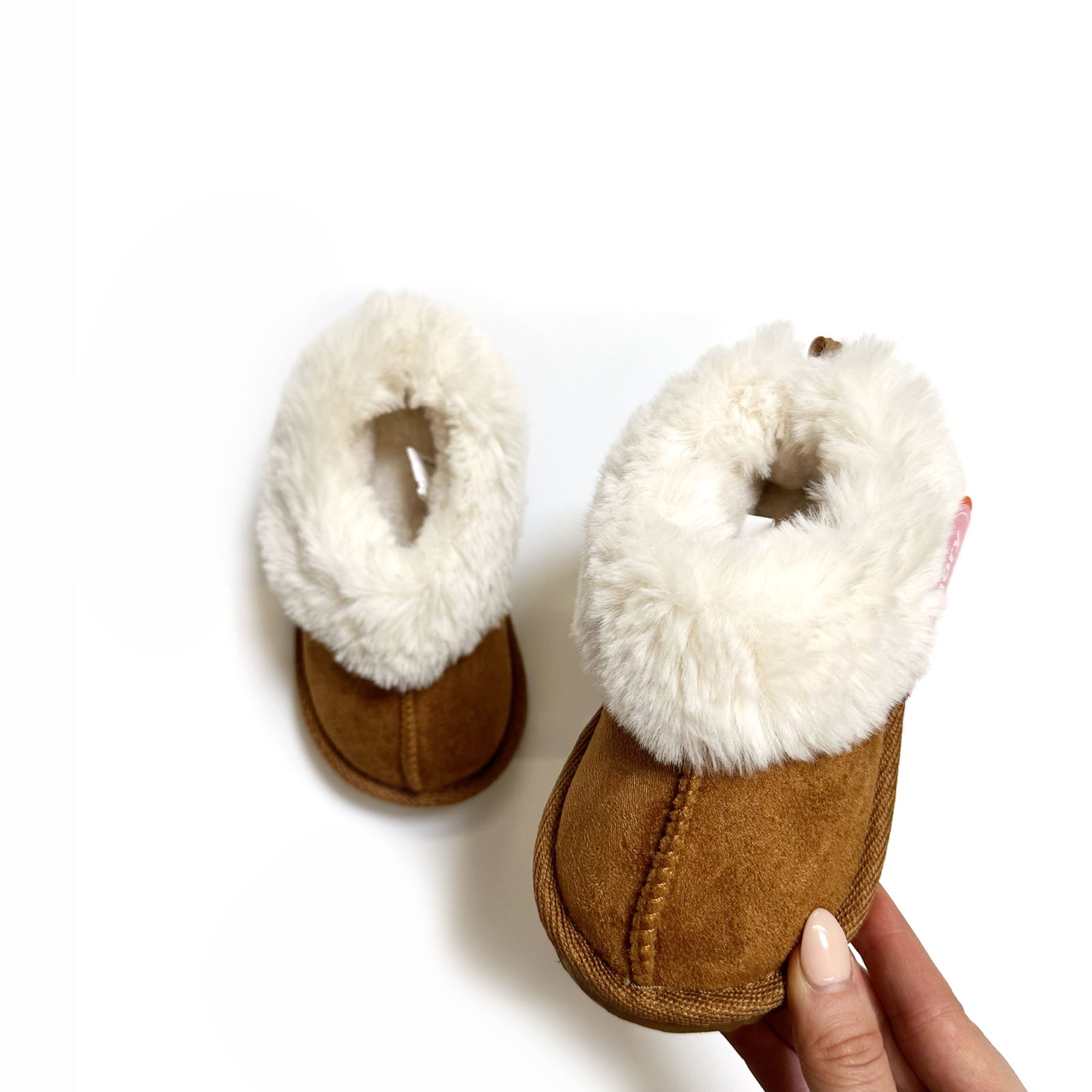 Wonder Nation Toddler Girl Fur Trim Slipper