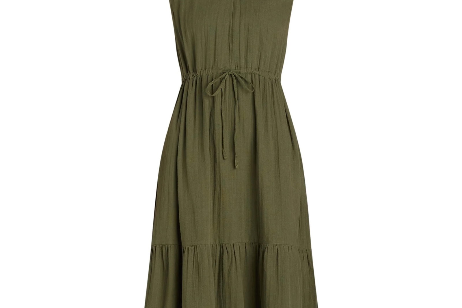 Time and Tru Women's Sleeveless Cotton Double Cloth Dress, Sizes XS-XXXL