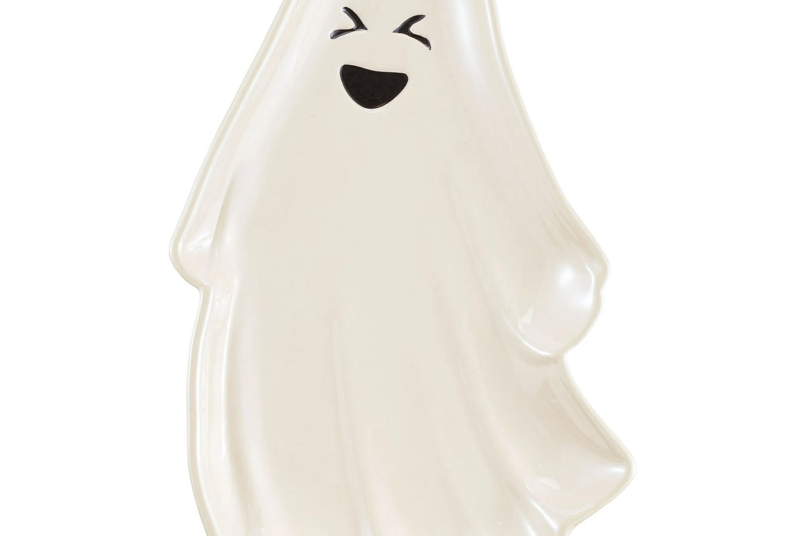 Halloween Earthenware Ghost Shaped Serving Tray, 12.16 in x 7.48 in, by Way To Celebrate