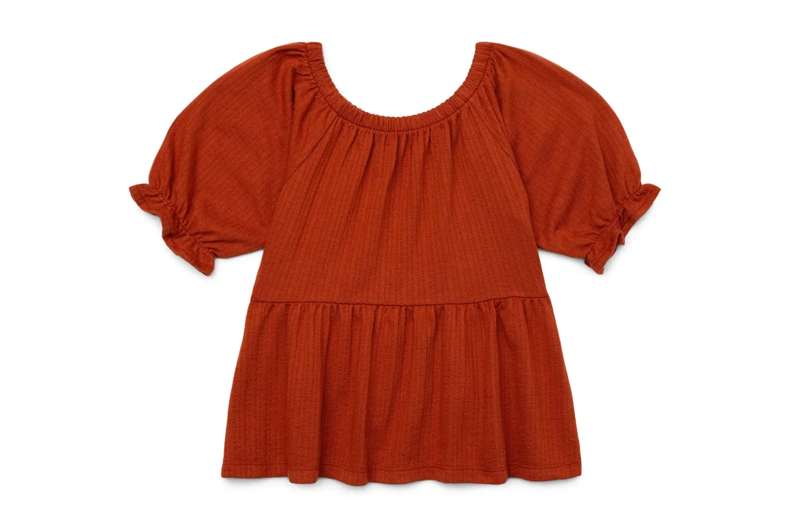Wonder Nation Girls Short Sleeve Knit Textured Top