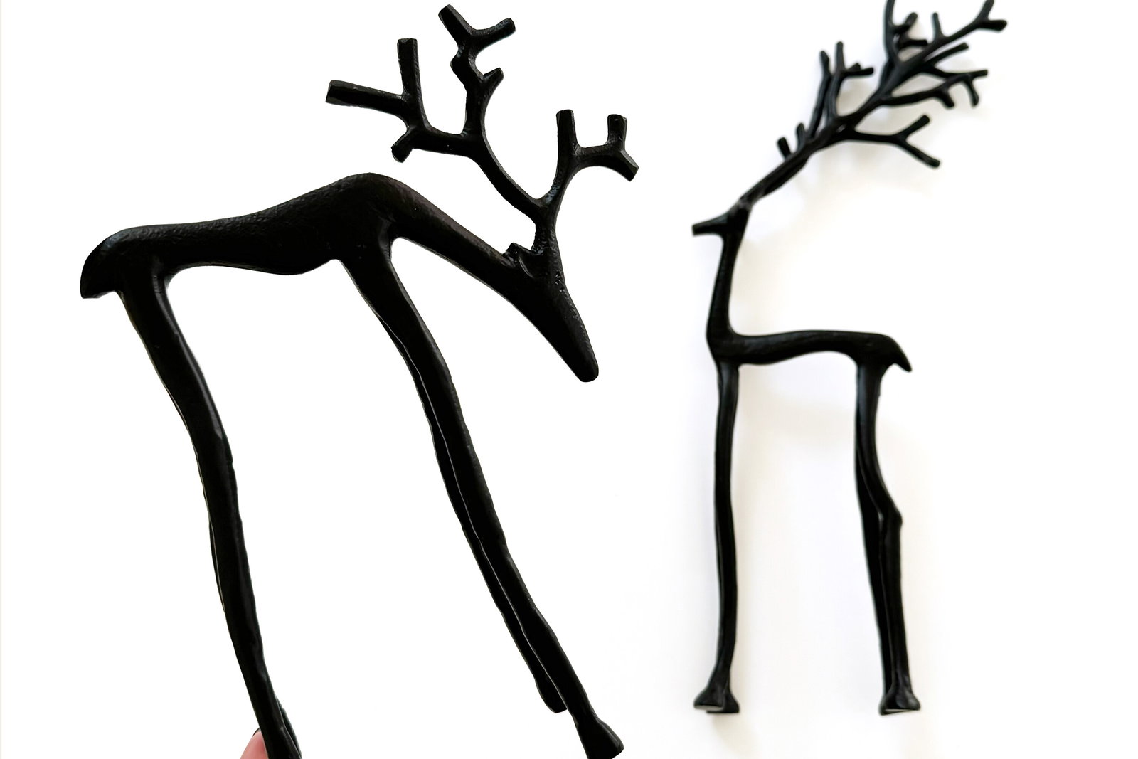 Holiday Time Black Metal Reindeer