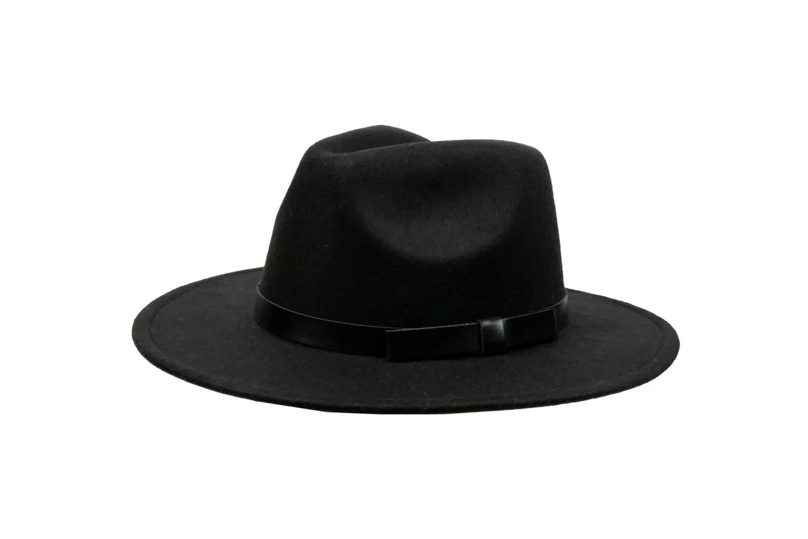 Wonder Nation Girls Panama Style Felt Hat, Black