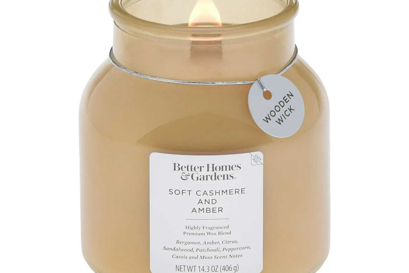 Better Homes & Gardens Wooden Wick 14.3oz Jar Candle