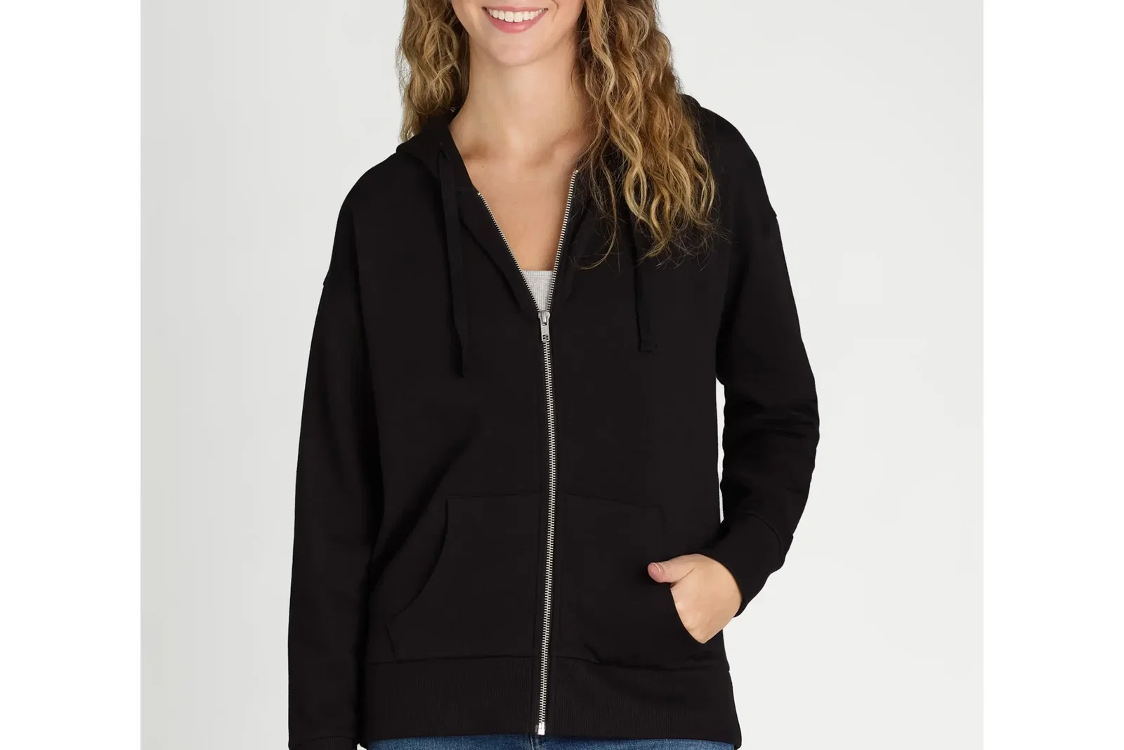 Time and Tru Women’s Fleece Zip Hoodie, Sizes XS-XXXL
