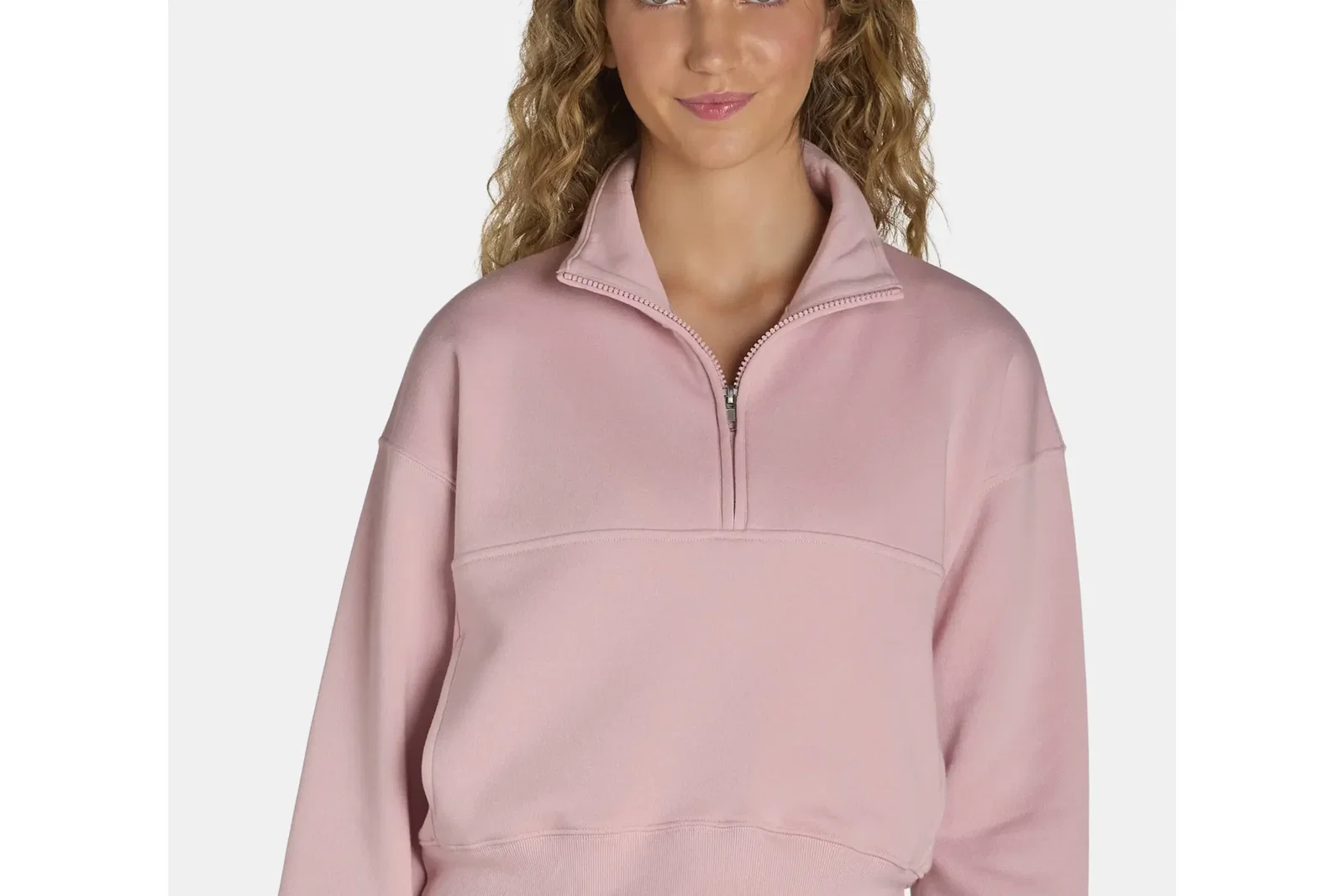 No Boundaries Zip Mock Neck Pullover