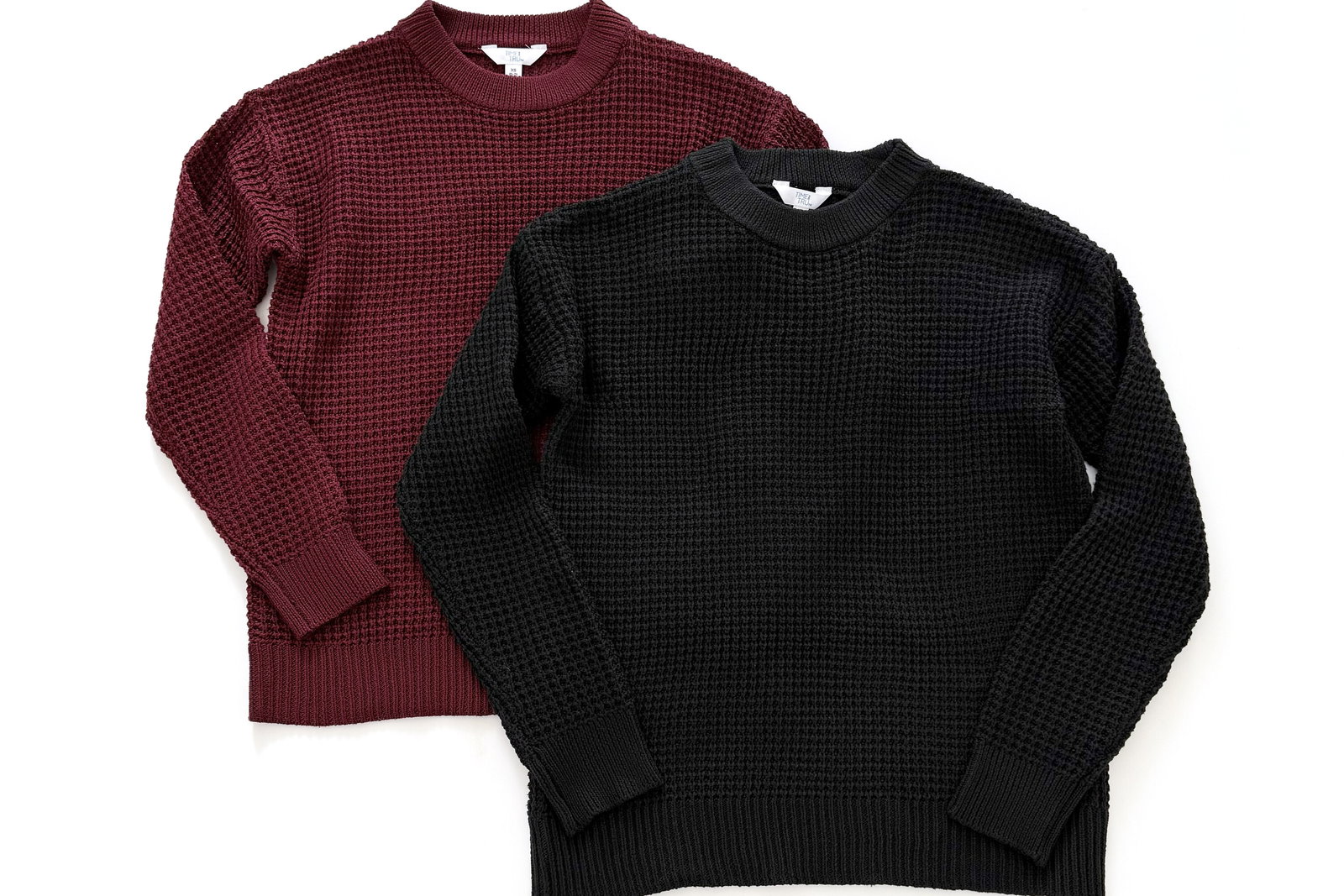 Time and Tru Waffle Knit Sweater