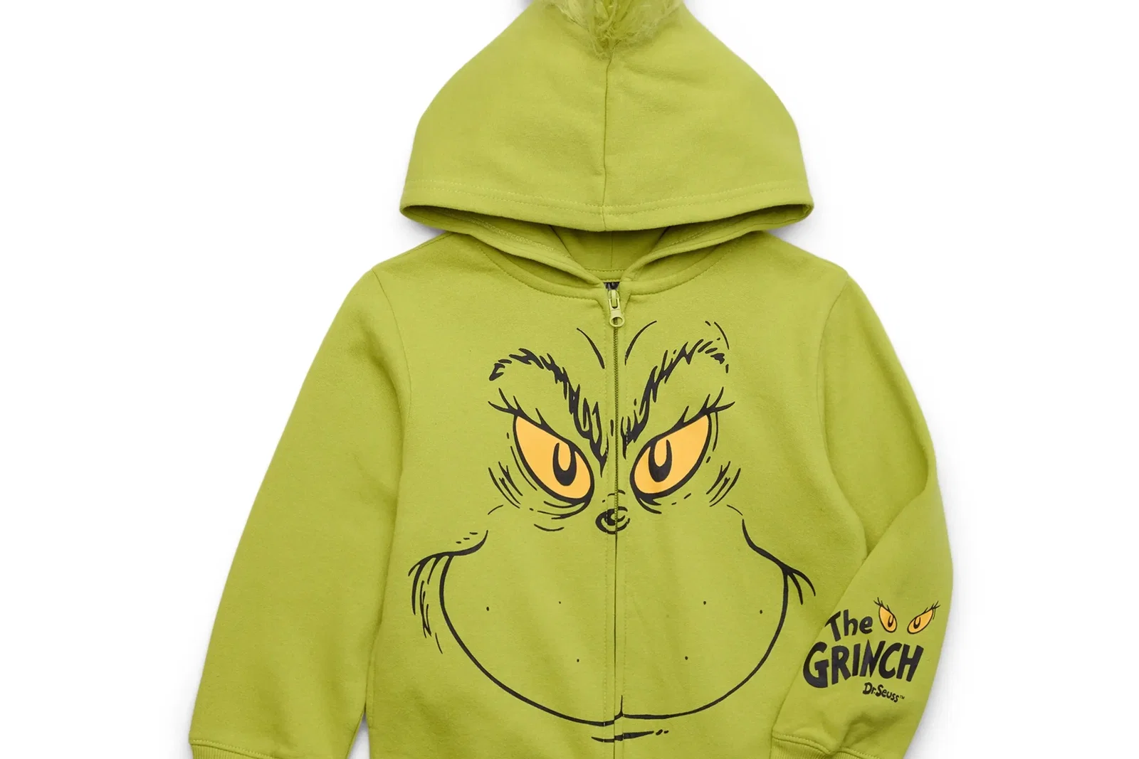 Dr. Seuss Boys Grinch Hoodie with Long Sleeves, Sizes 4-18