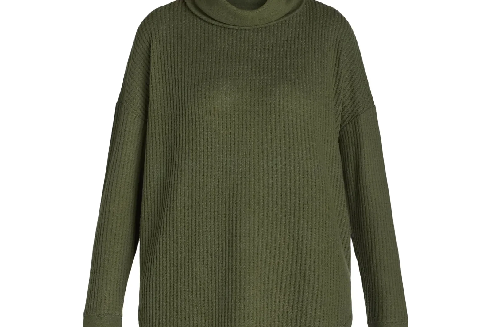 Time and Tru Women's Cowl Neck Waffle Knit Tunic