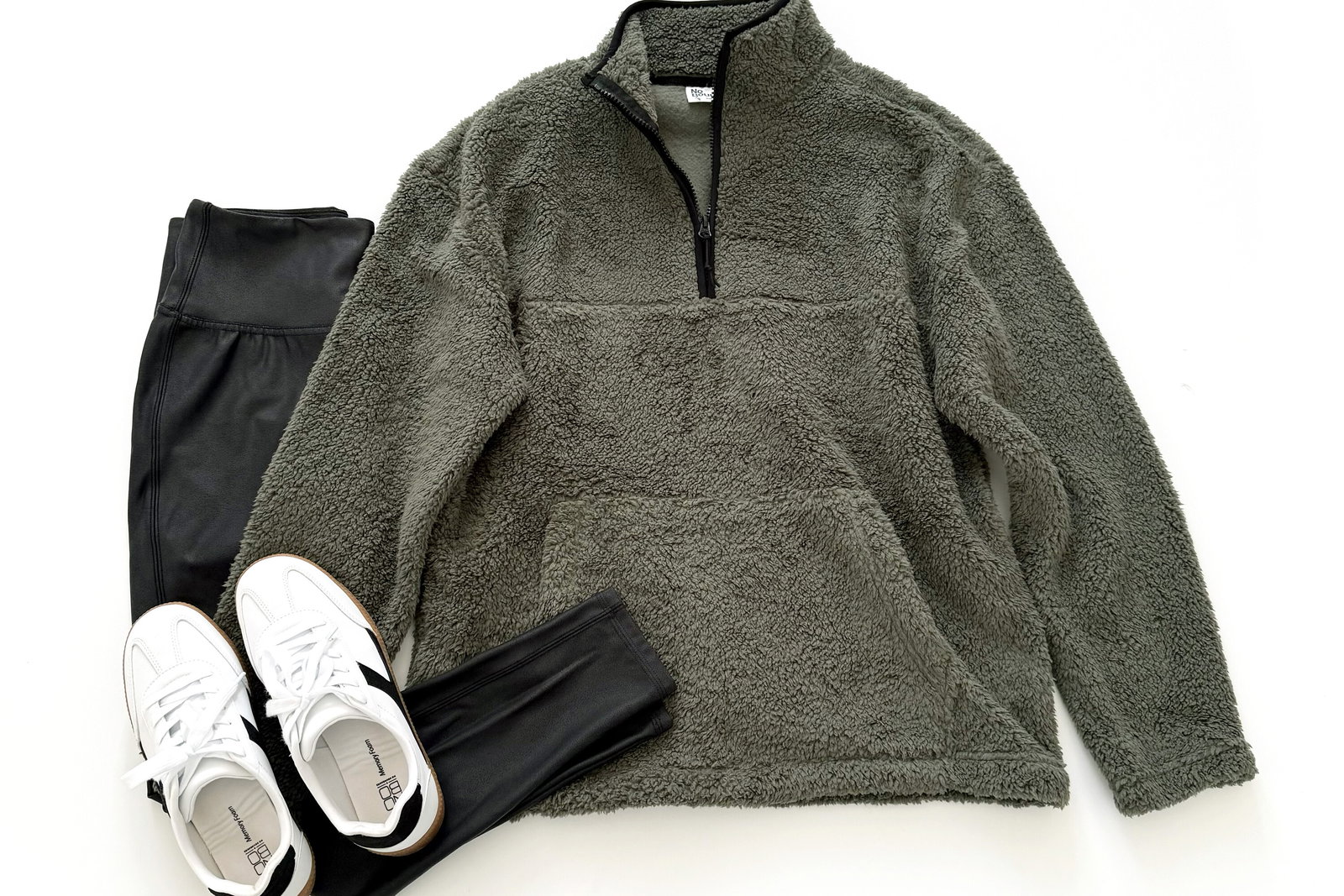 No Boundaries $10 Faux Sherpa Quarter Zip Pullover