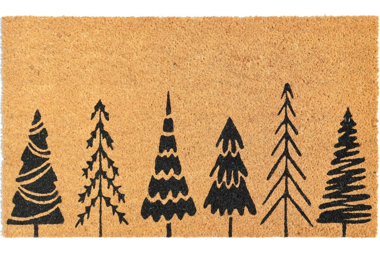 Holiday Time Christmas Tree Coir Doormat