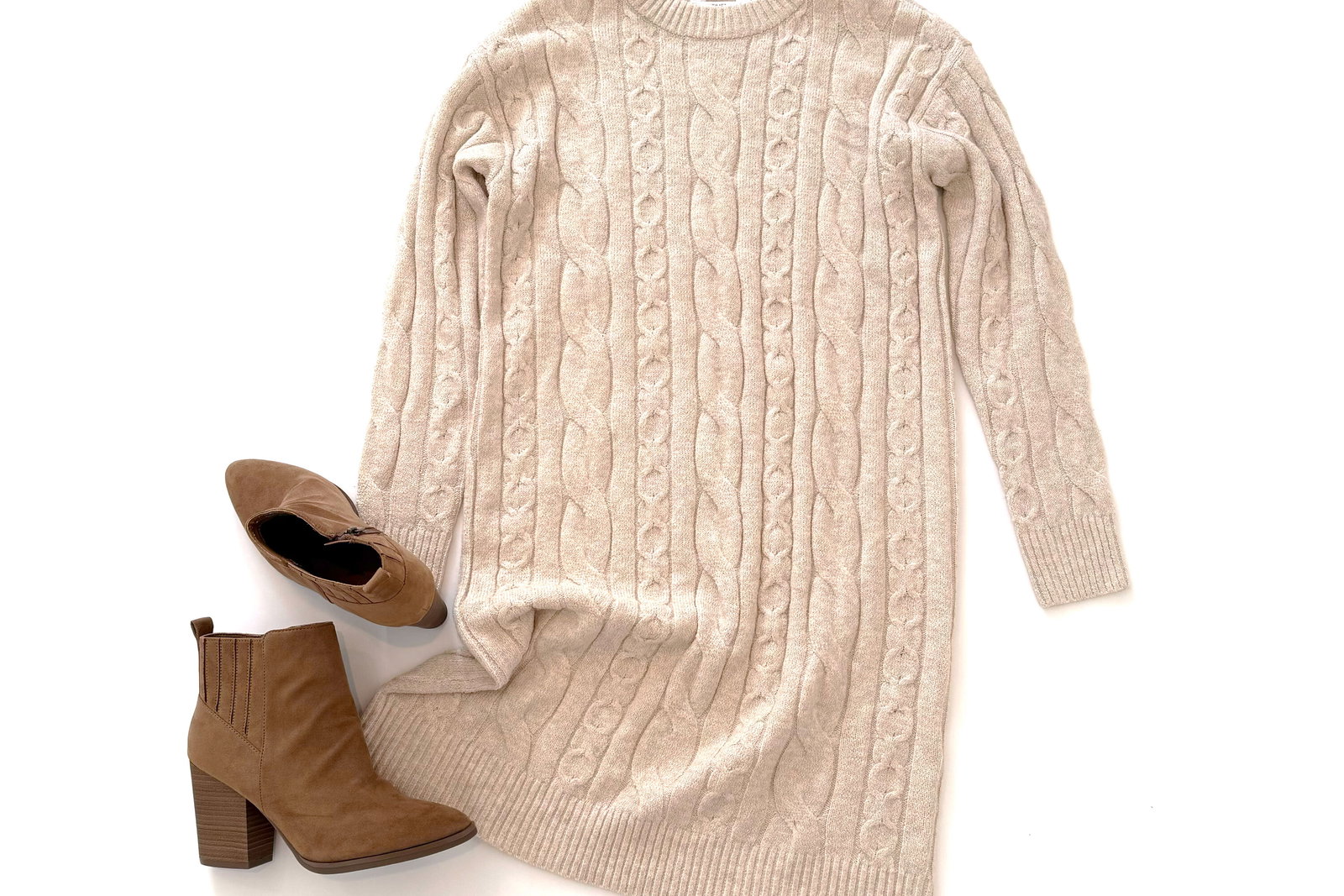 Time and Tru Cable Knit Sweater Dress