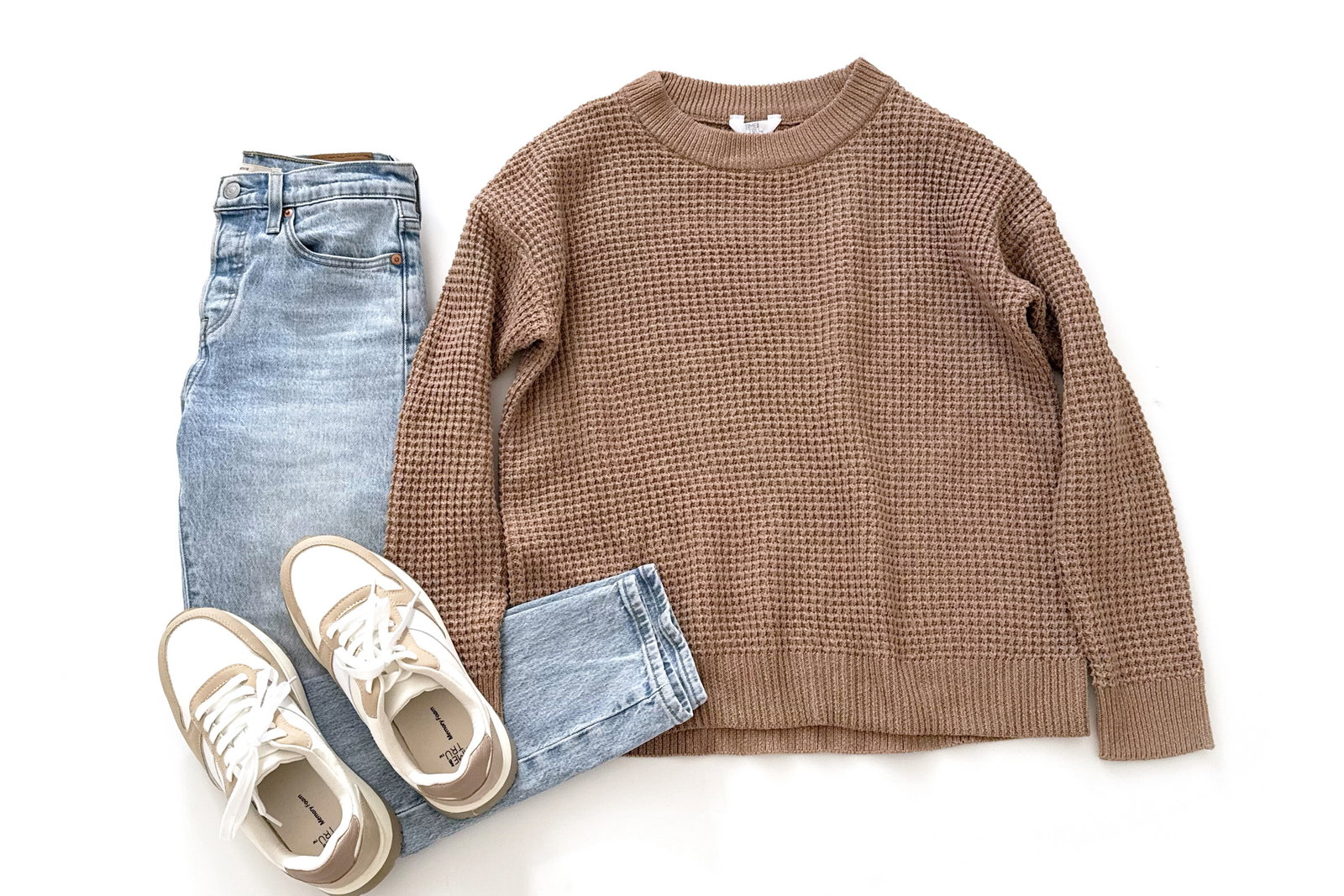 Time and Tru Waffle Knit Sweater