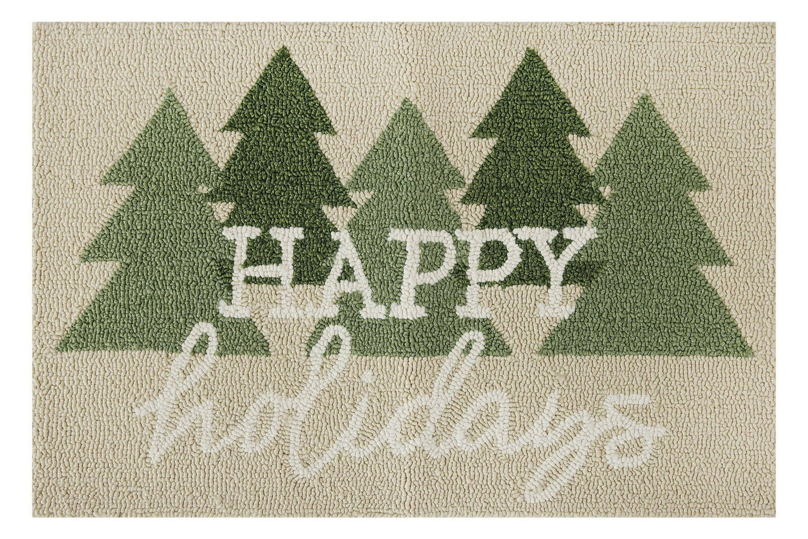 Holiday Time Green & Beige Trees Indoor Accent Rug 20