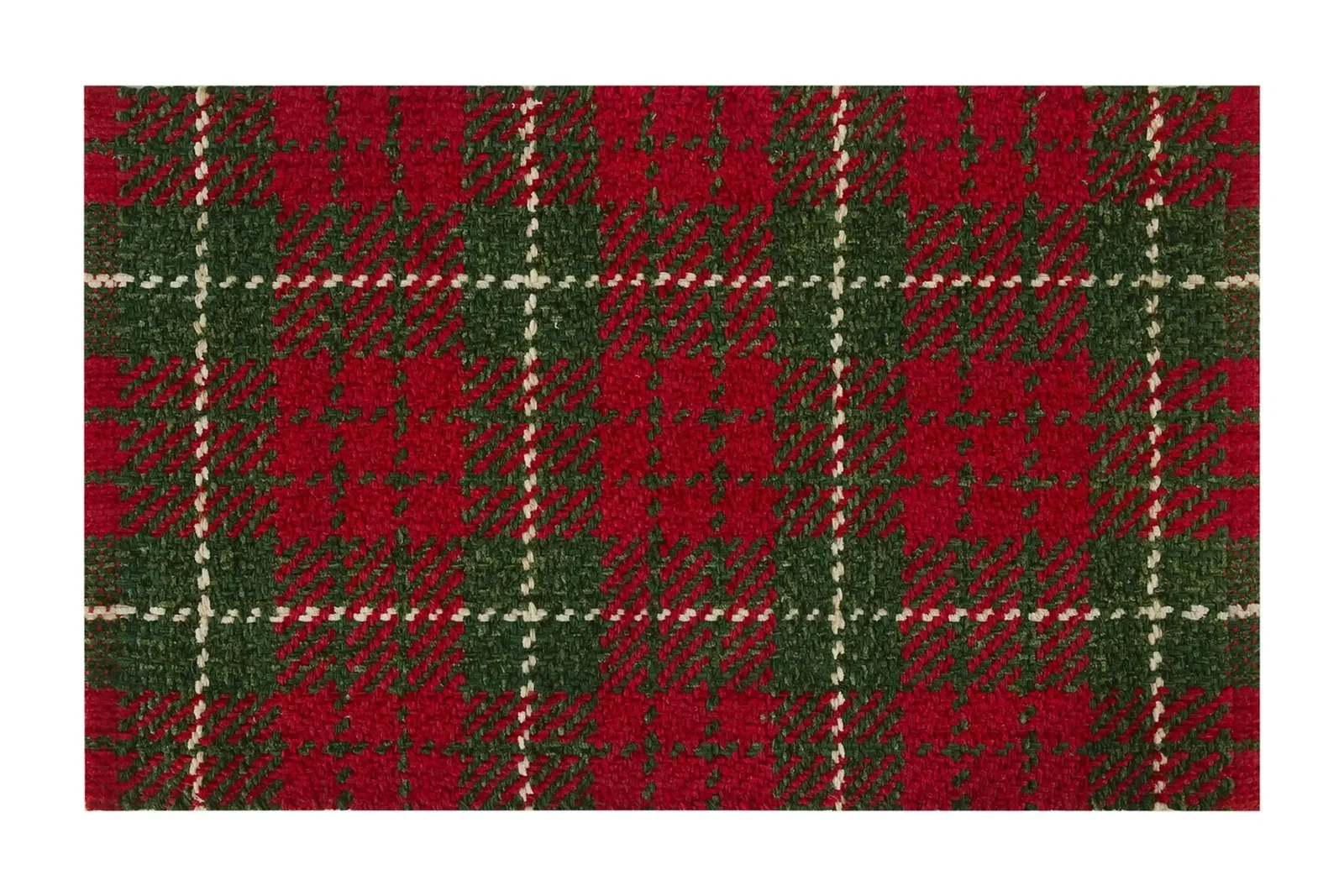 Holiday Time Red Plaid Jute & Cotton Indoor Accent Rug 20