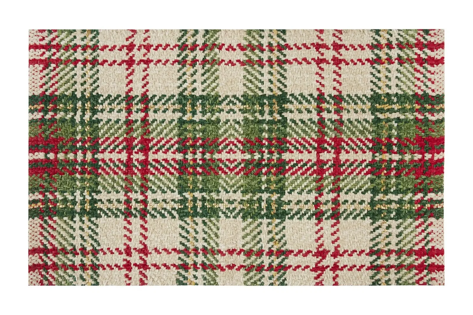 Holiday Time Ivory Plaid Jute & Cotton Indoor Accent Rug 20