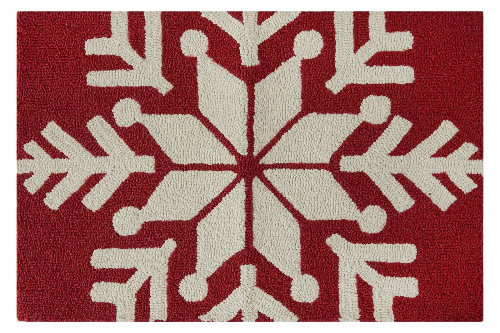 Holiday Time Red & White Snowflake Indoor Accent Rug 20
