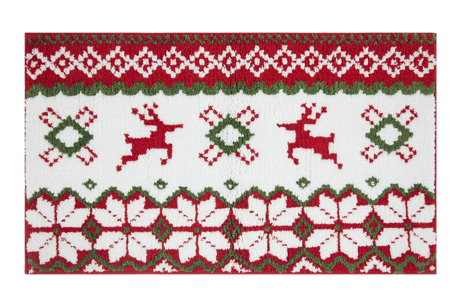 Holiday Time Fair Isle Deer Indoor Accent Rug 20