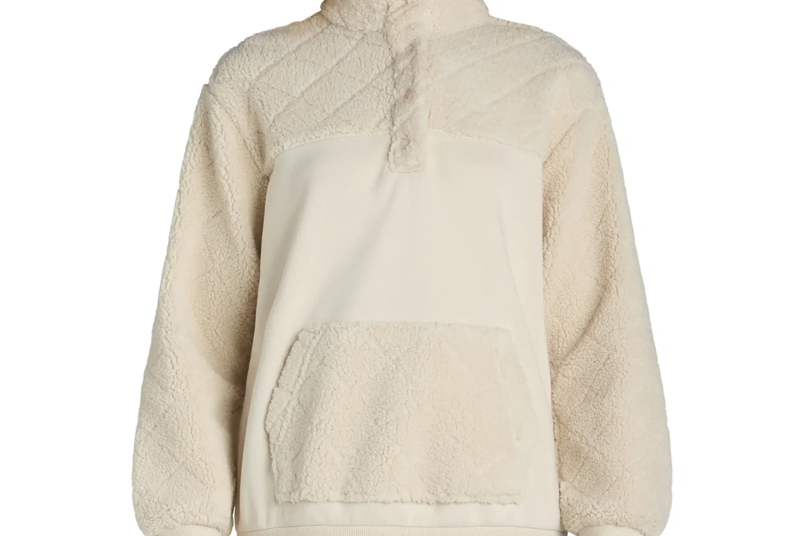 Time and Tru Quilted Fleece Pullover