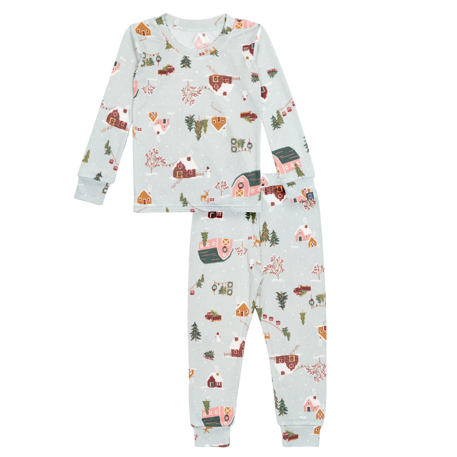 Modern Moments by Gerber Toddler Neutral Supper Soft Hacci Tight Fitting Christmas Pajama Set