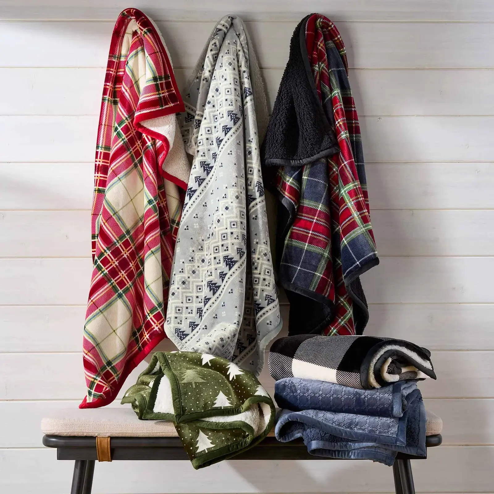 Better Homes & Gardens Velvet Reverse Faux Shearling Throw