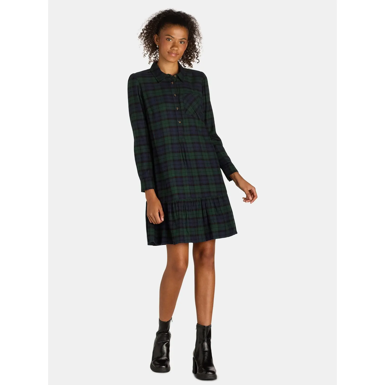 Time and Tru Plaid Flannel Dress