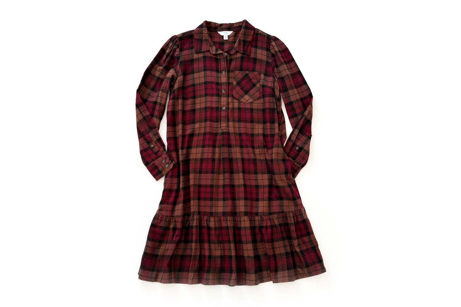Time and Tru Plaid Flannel Dress 