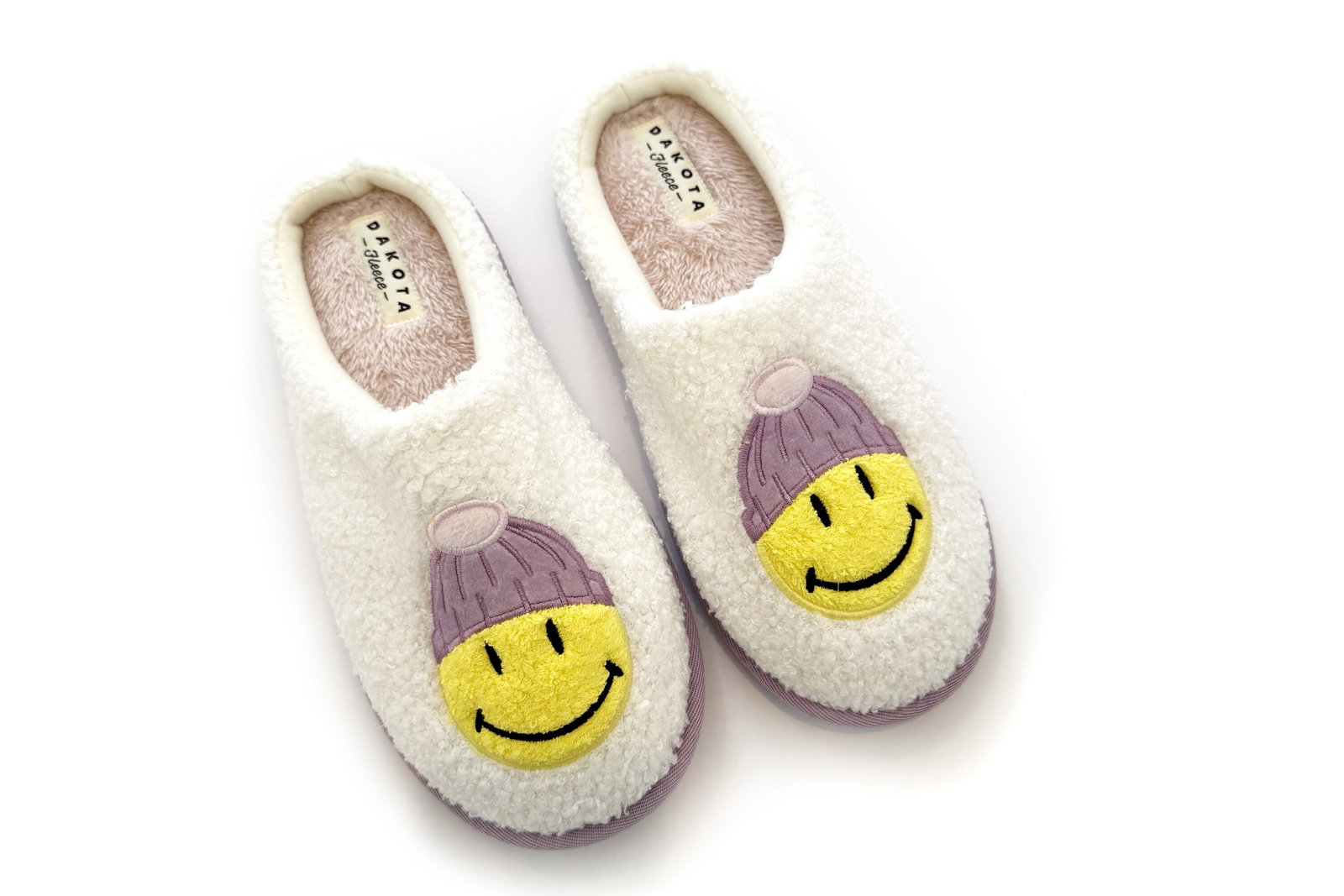Dakota Fleece Smiley Slippers