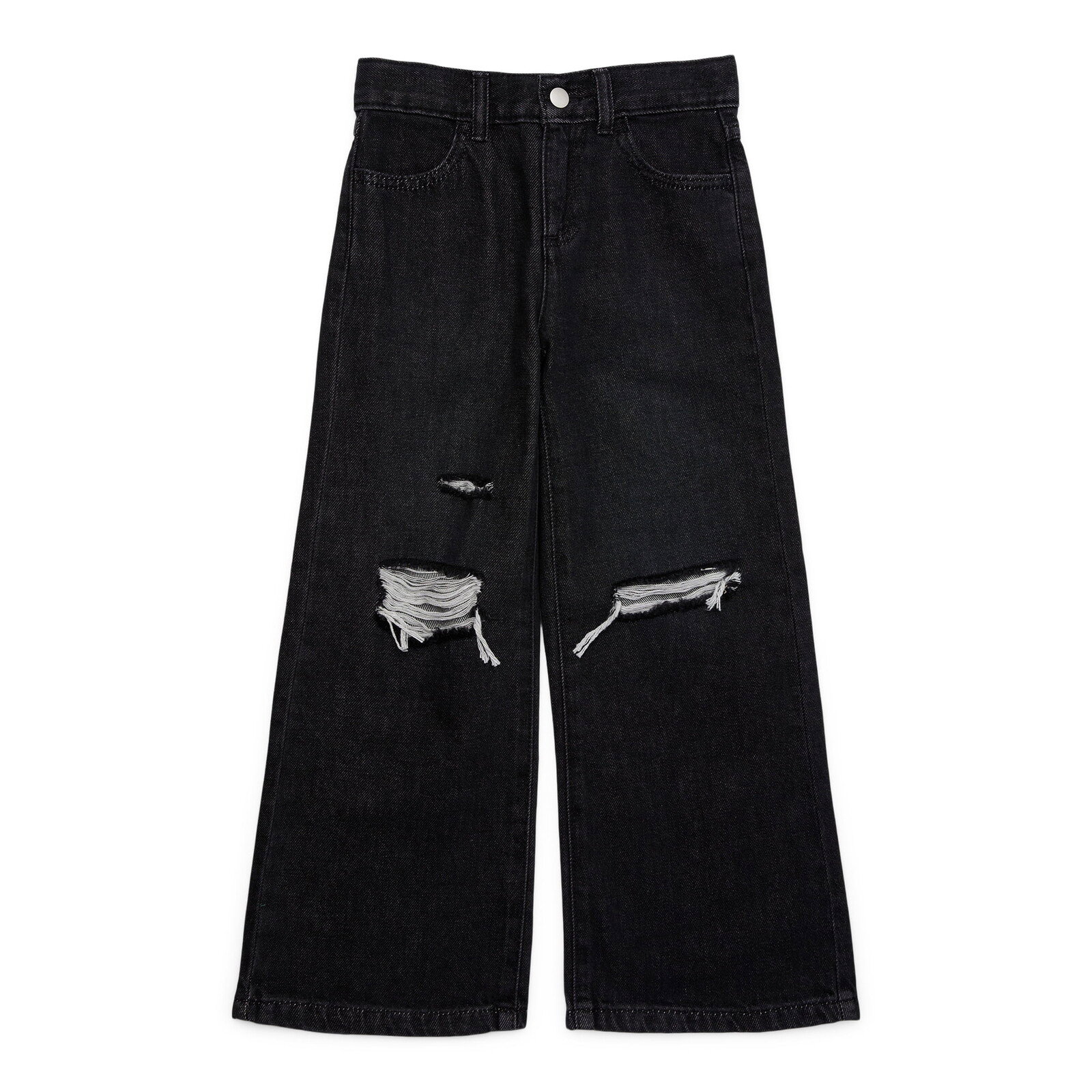 Wonder Nation Tween Girl's Wide Leg Destructive Jeans, Sizes 5-18