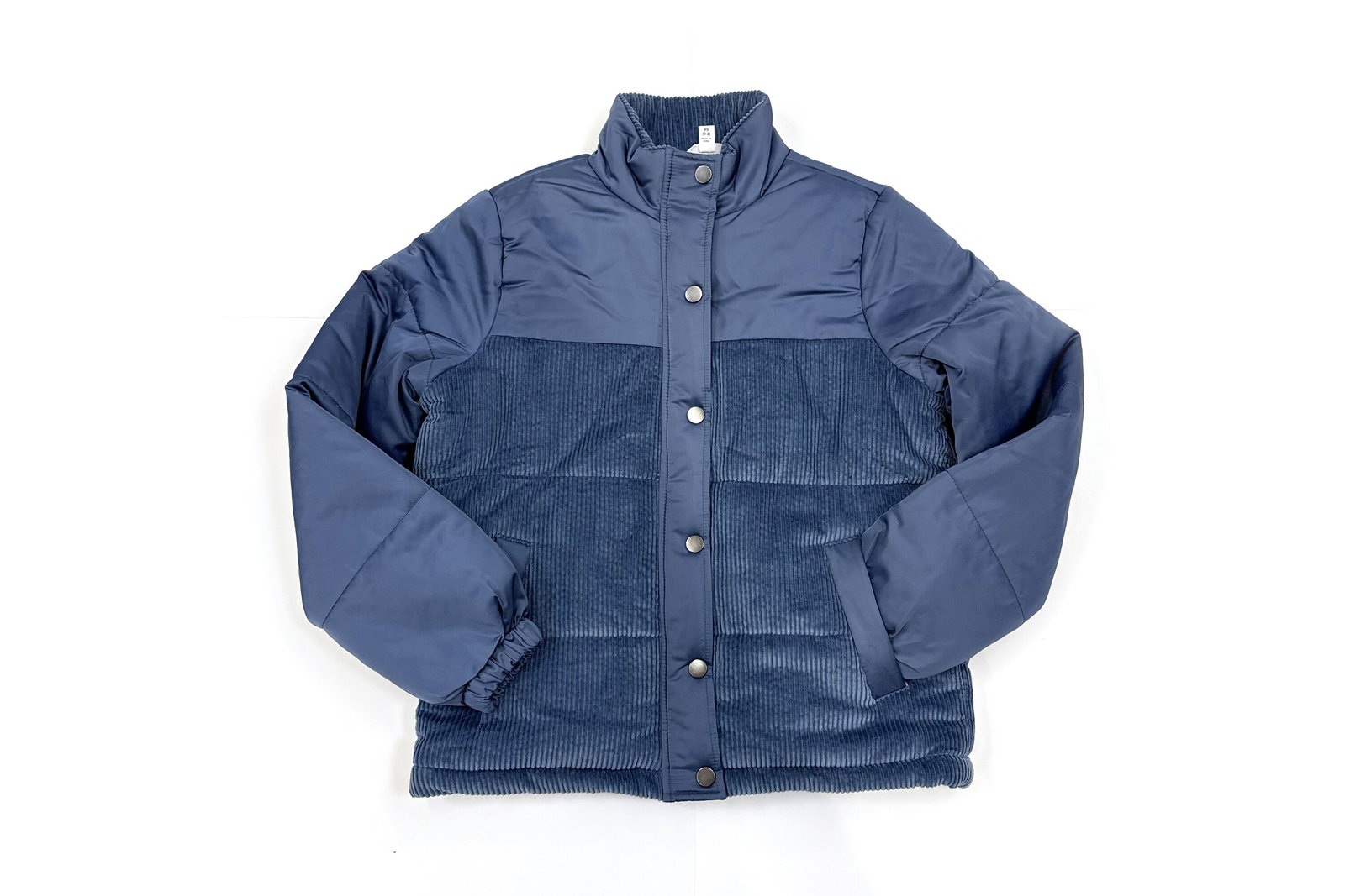 Time and Tru Mixed Media Puffer Jacket