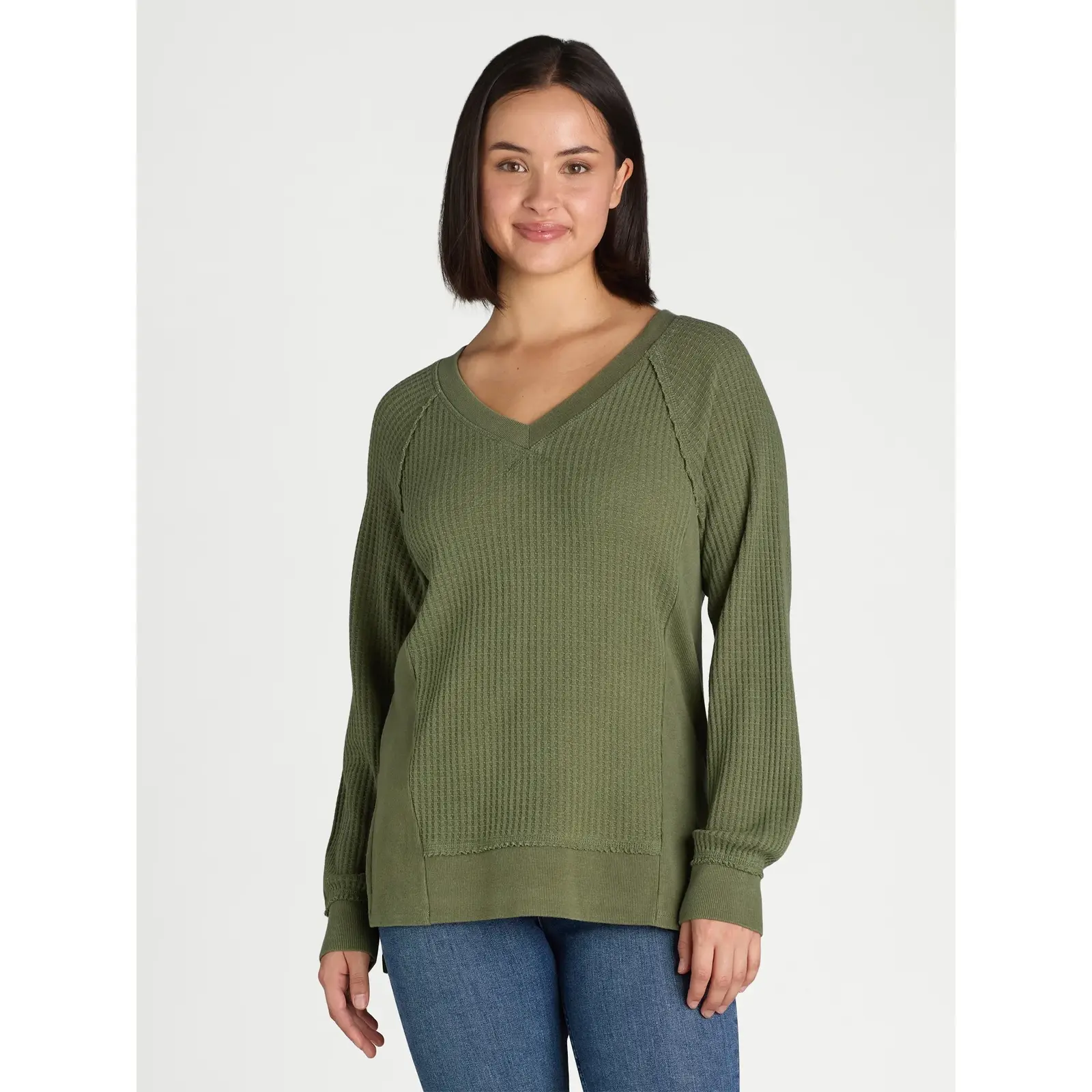 Time and Tru Waffle Knit Sweatshirt